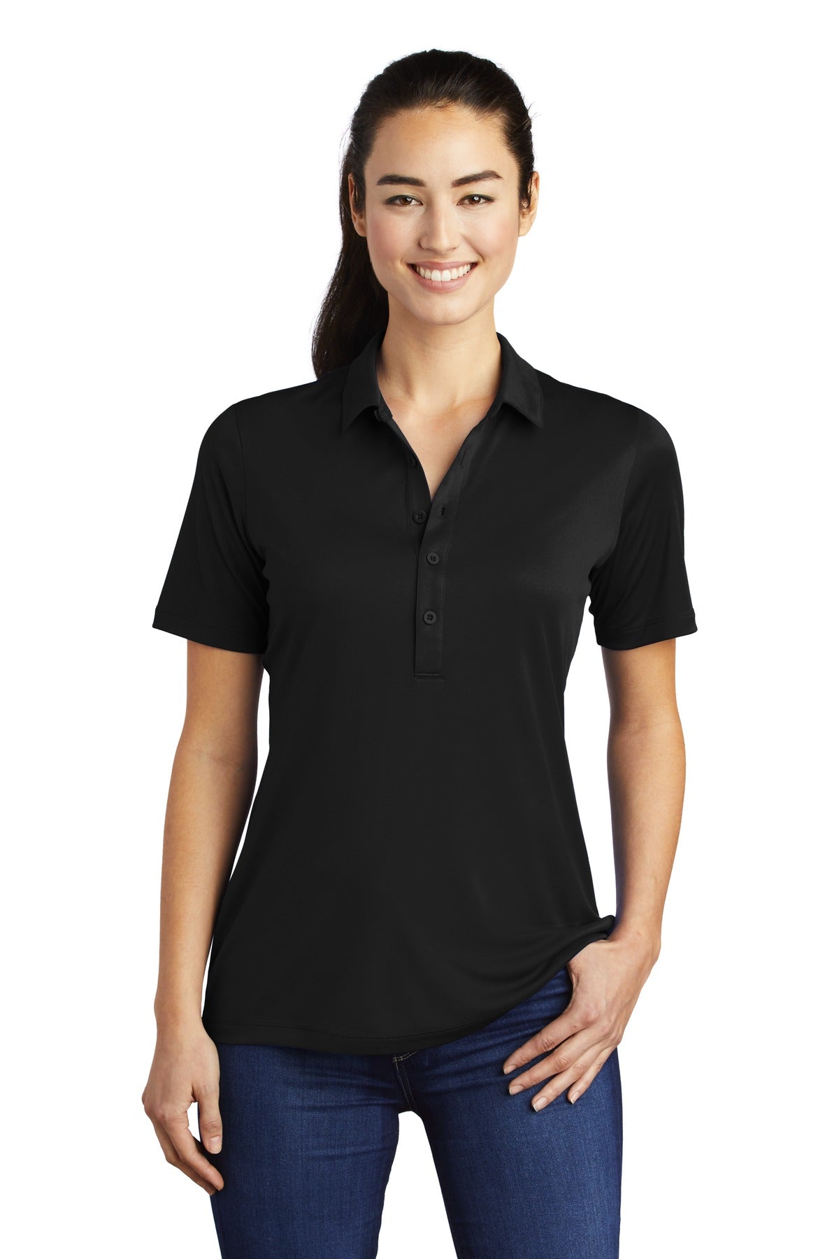 Custom Embroidered - Sport-Tek© Women's Posi-UV © Pro Polo.  LST520
