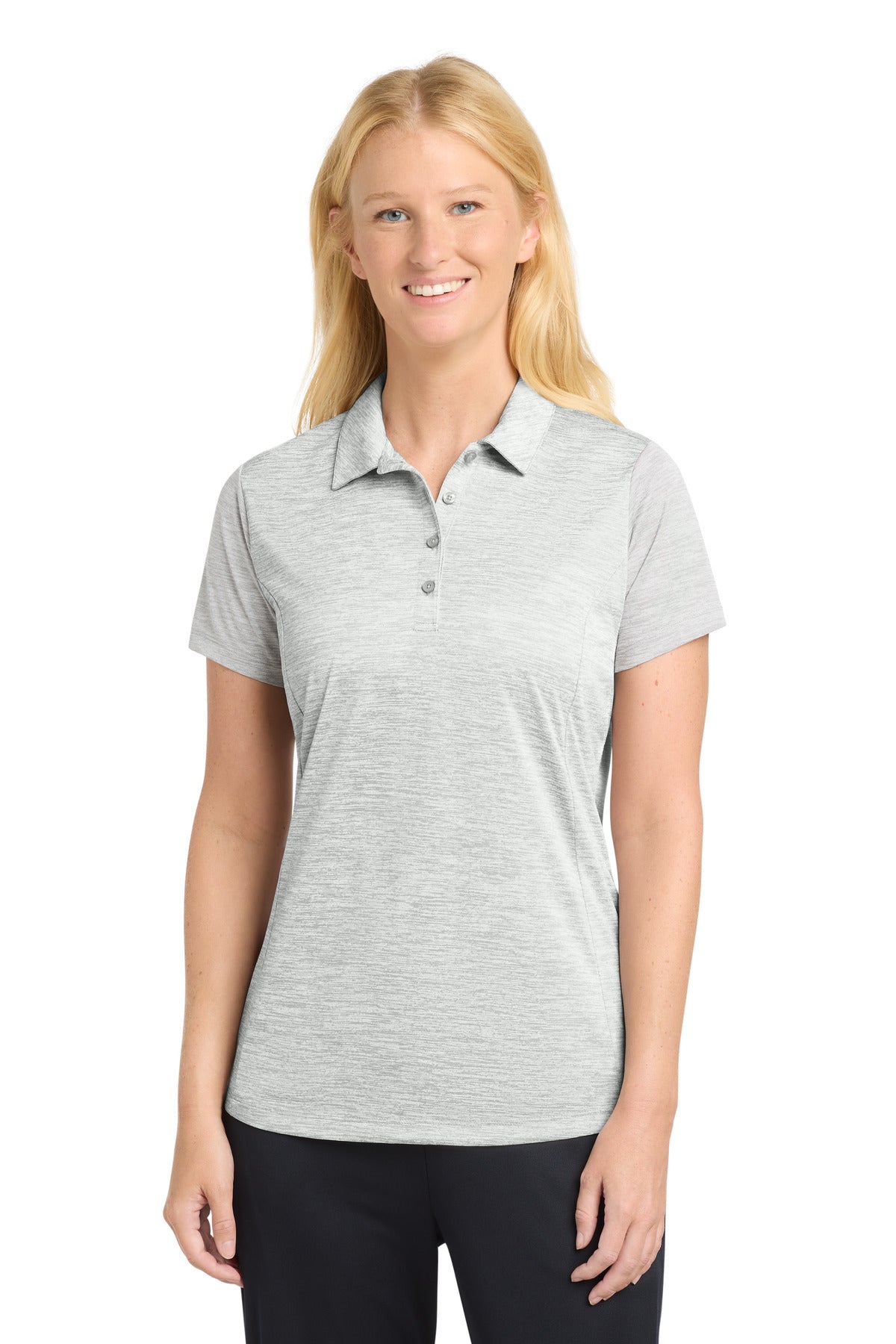 Custom Embroidery or DTF Print - Sport-Tek ® Women's PosiCharge ® Electric Heather Polo. LST590