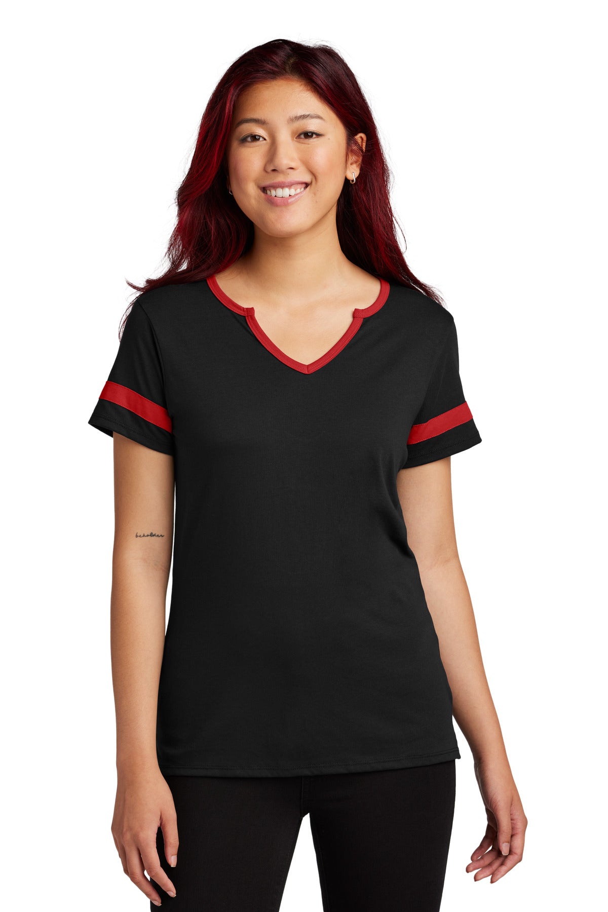 Custom Embroidery or DTF Print - Sport-Tek ® Women's Halftime Notch Neck Tee LST6041