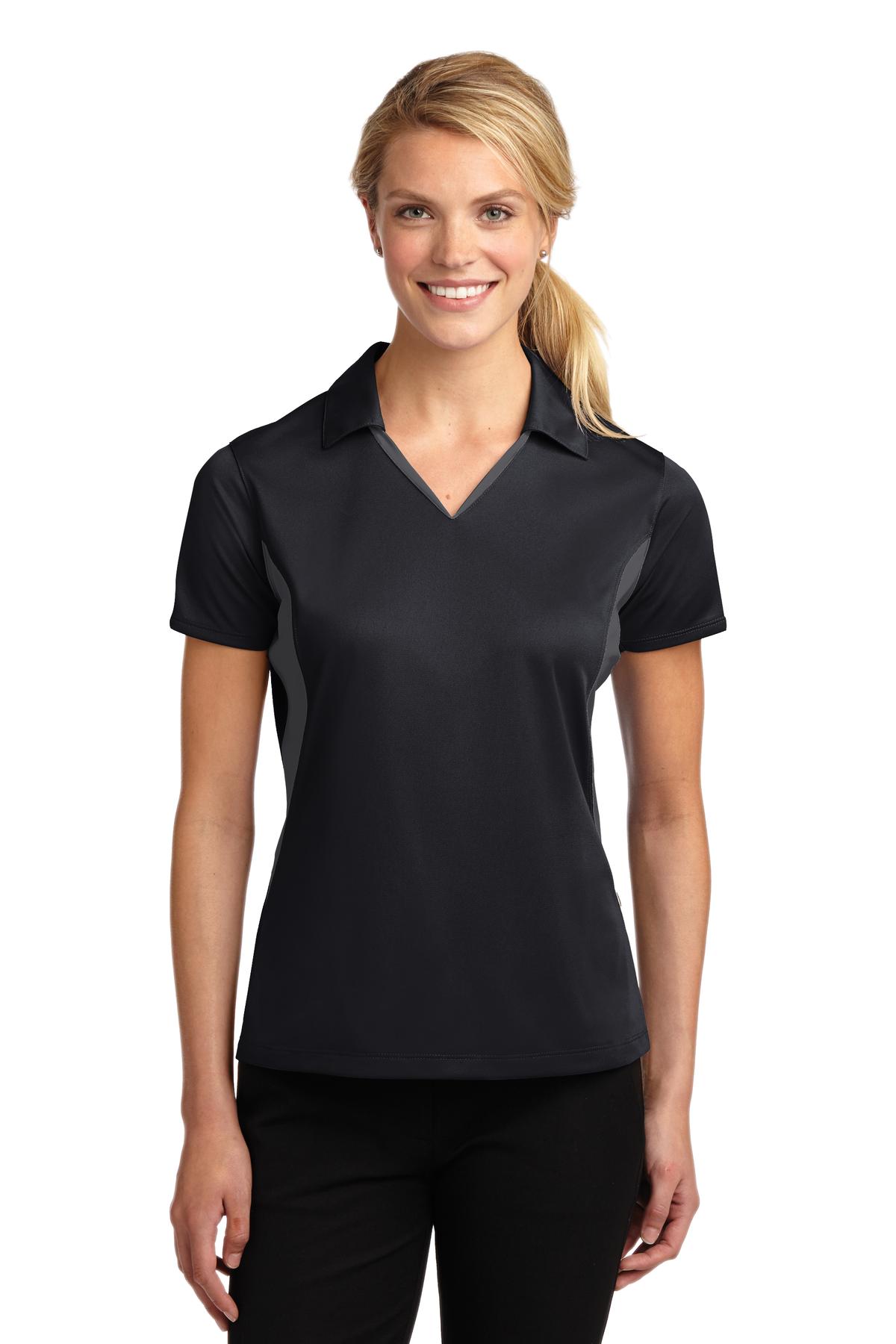 Custom Embroidered - Sport-Tek© Women's Side Blocked Micropique Sport-Wick© Polo. LST655