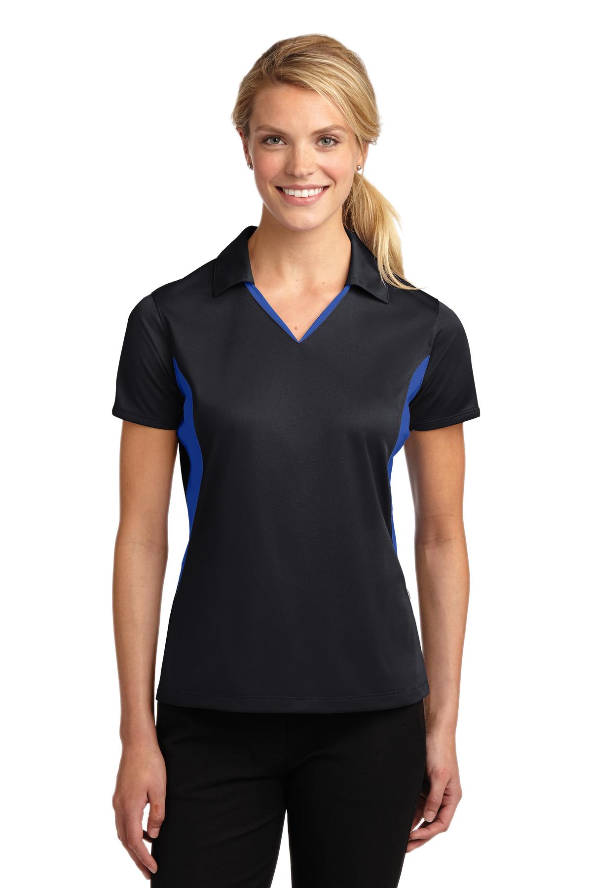 Custom Embroidered - Sport-Tek© Women's Side Blocked Micropique Sport-Wick© Polo. LST655