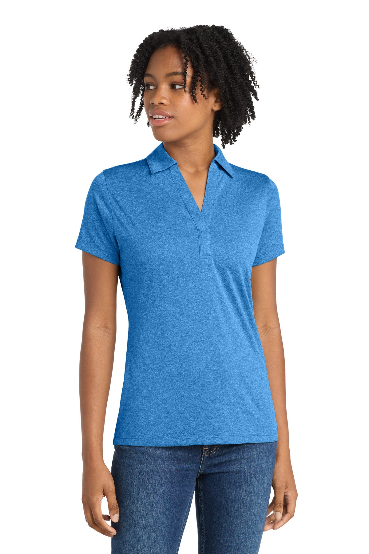 Custom Embroidery or DTF Print - Sport-Tek ® Women's Heather Contender™ Polo. LST660