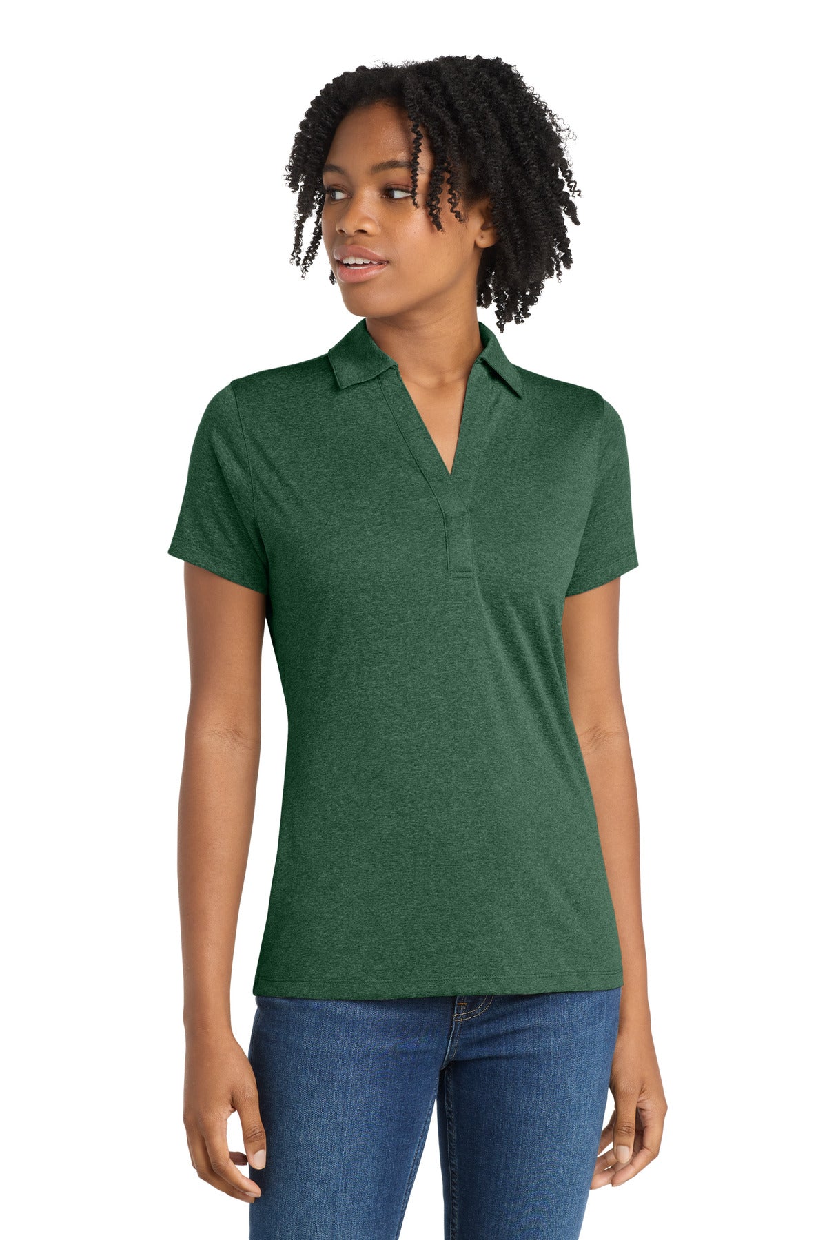 Custom Embroidery or DTF Print - Sport-Tek ® Women's Heather Contender™ Polo. LST660