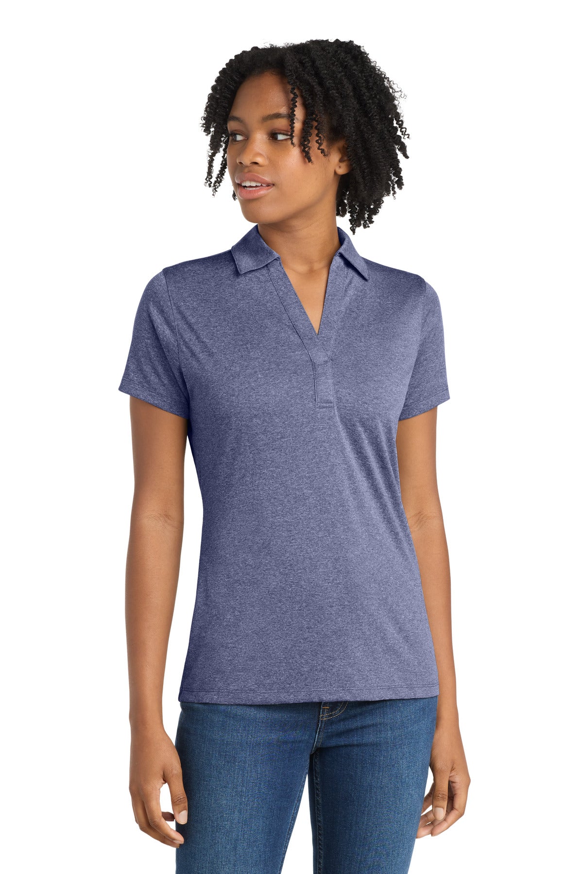 Custom Embroidery or DTF Print - Sport-Tek ® Women's Heather Contender™ Polo. LST660