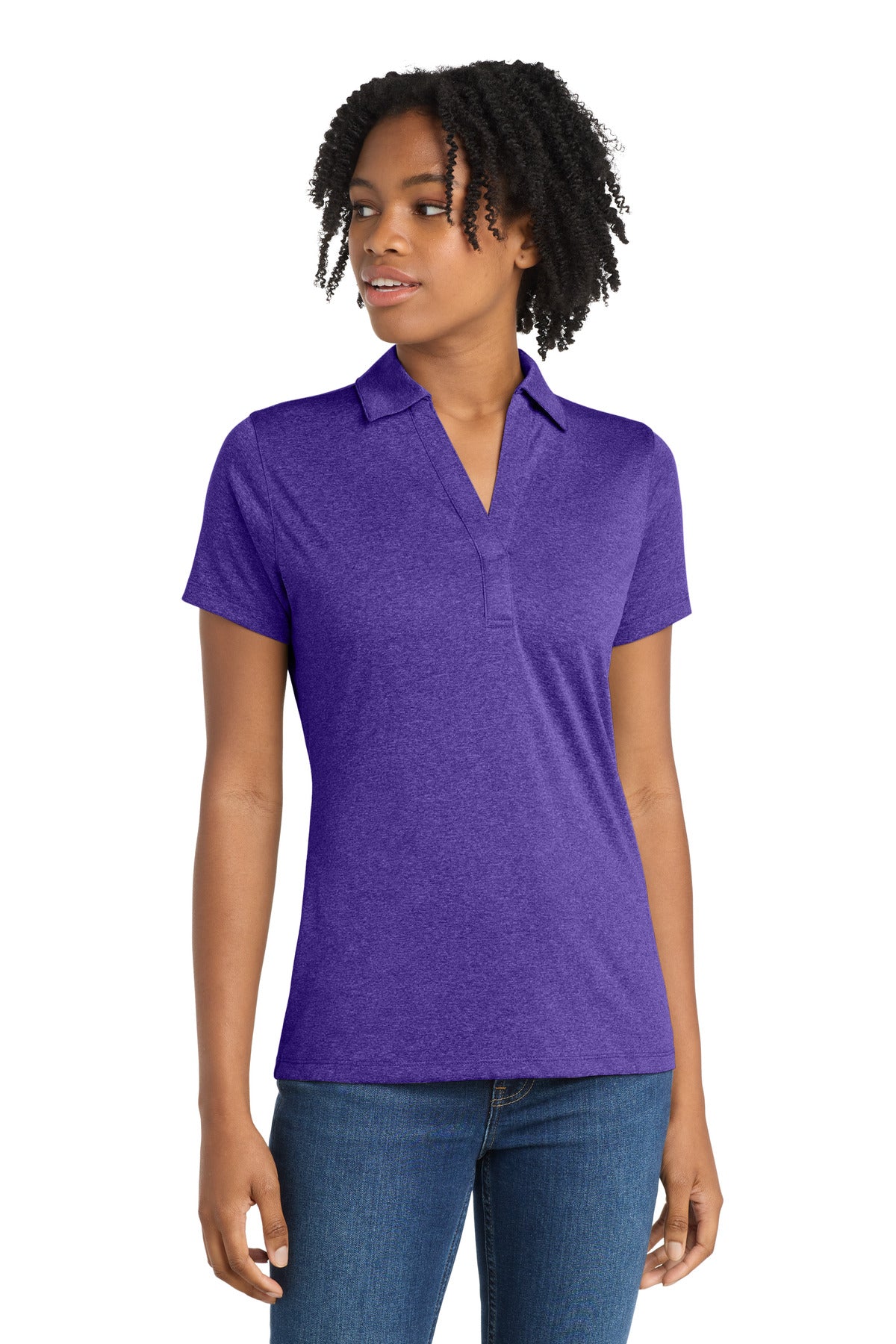 Custom Embroidery or DTF Print - Sport-Tek ® Women's Heather Contender™ Polo. LST660