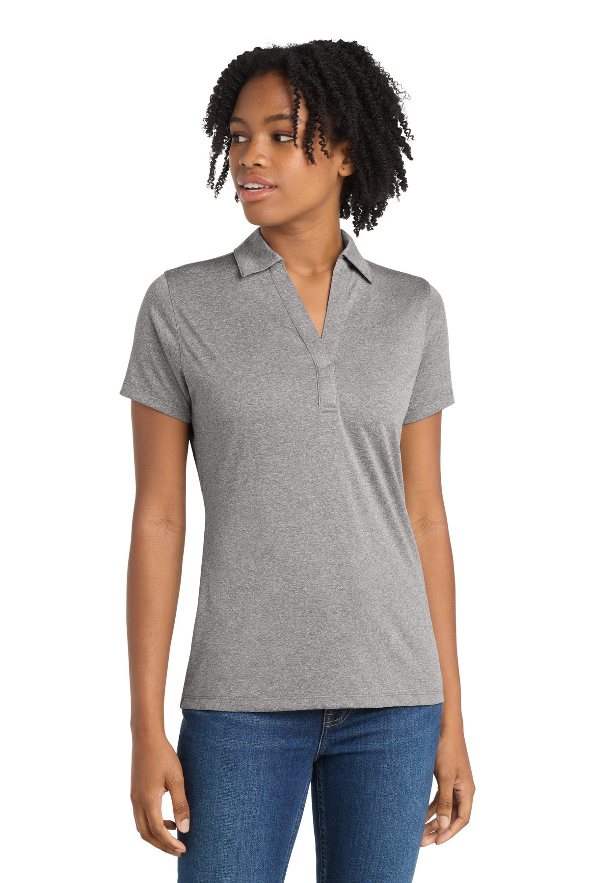 Custom Embroidery or DTF Print - Sport-Tek ® Women's Heather Contender™ Polo. LST660