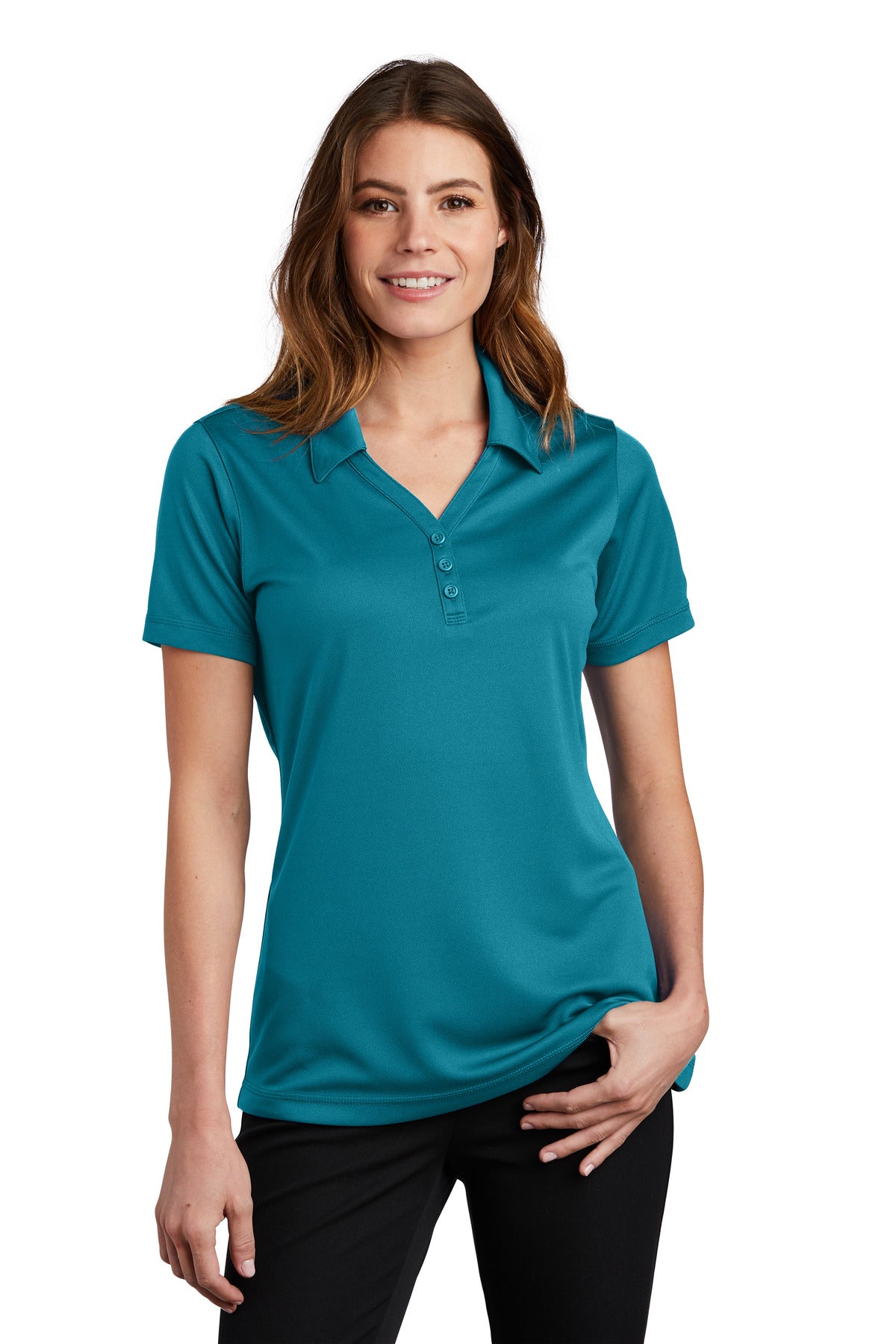 Custom Embroidered - Sport-Tek© Women's PosiCharge© Micro-Mesh Polo. LST680