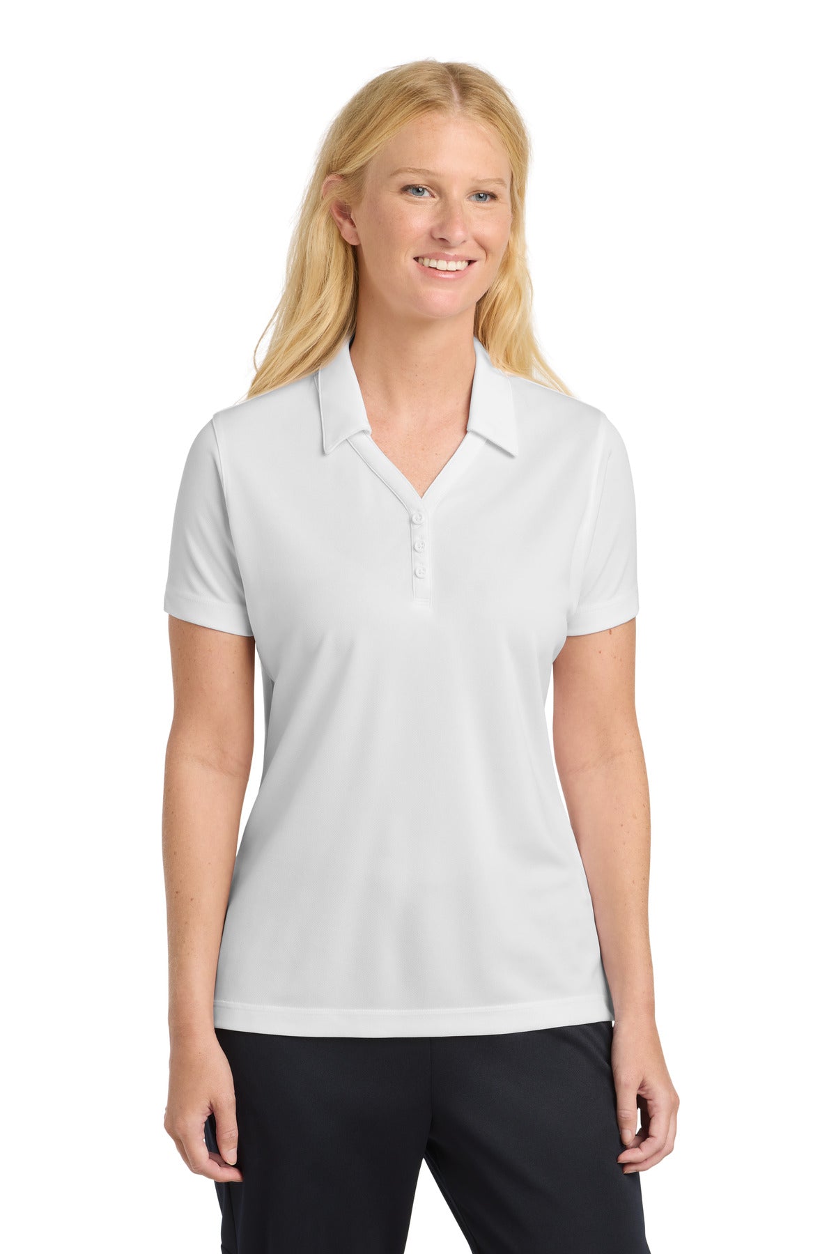 Custom Embroidery or DTF Print - Sport-Tek ® Women's PosiCharge ® Micro-Mesh Polo. LST680