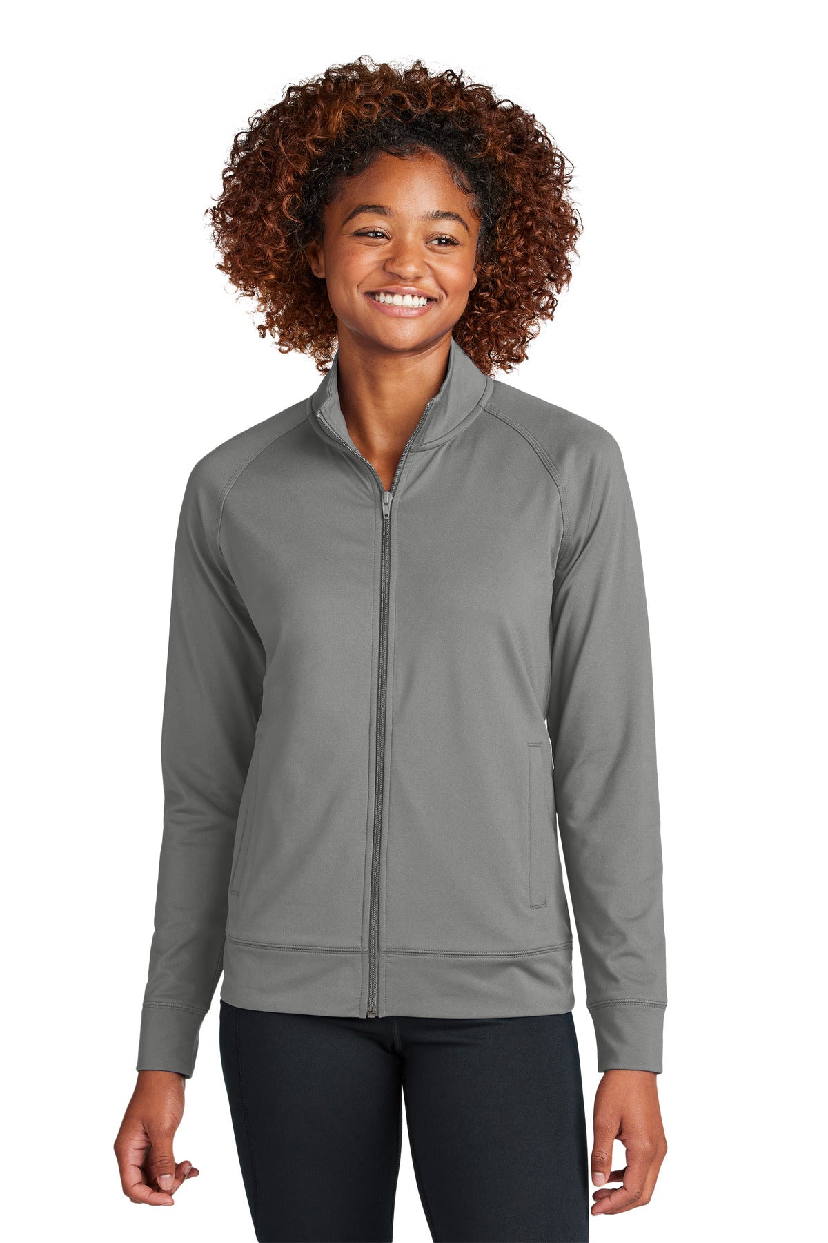 Custom Embroidered or DTF Print on Sport-Tek ® Women's Sport-Wick ® Stretch Full-Zip Cadet Jacket LST857