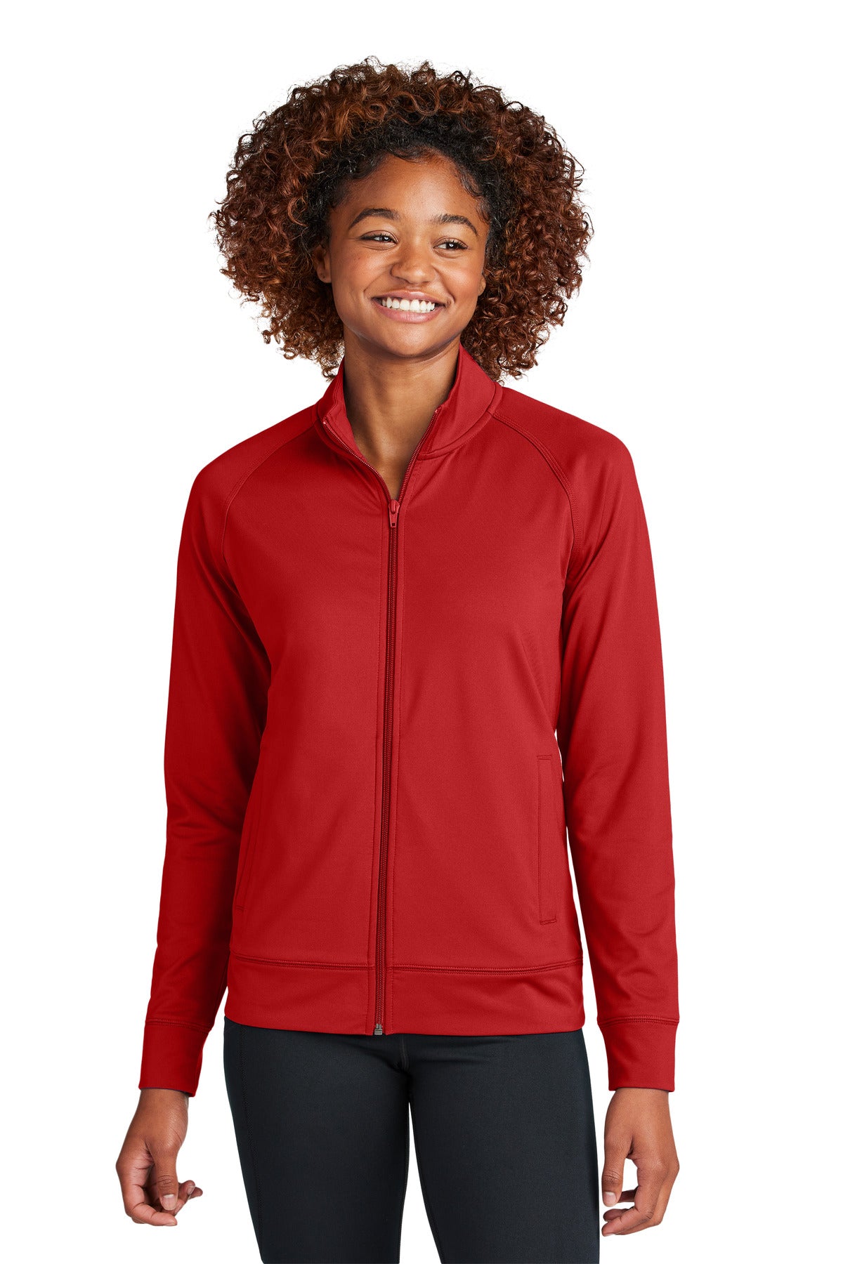 Custom Embroidered or DTF Print on Sport-Tek ® Women's Sport-Wick ® Stretch Full-Zip Cadet Jacket LST857