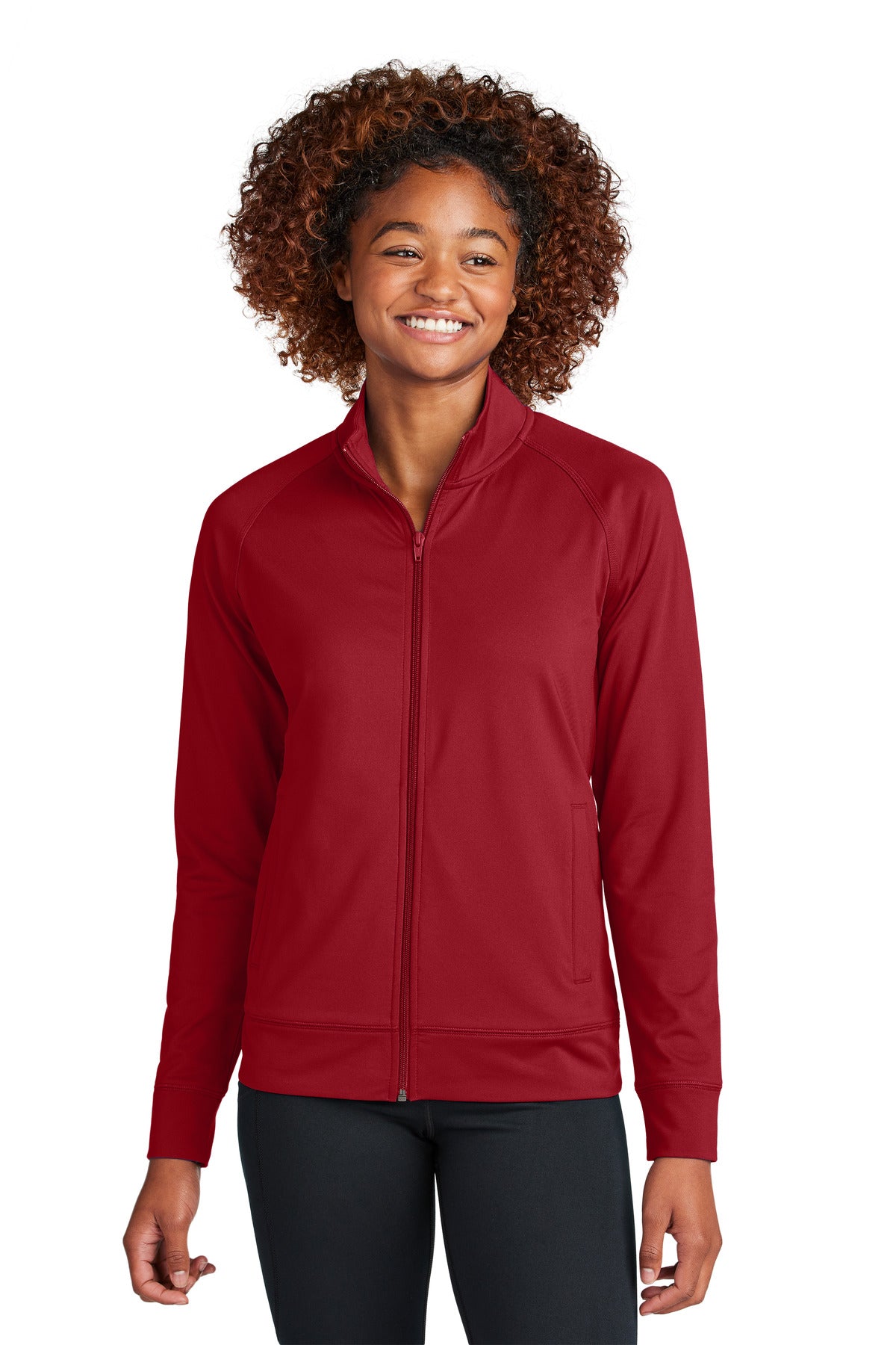 Custom Embroidery or DTF Print - Sport-Tek ® Women's Sport-Wick ® Stretch Full-Zip Cadet Jacket LST857