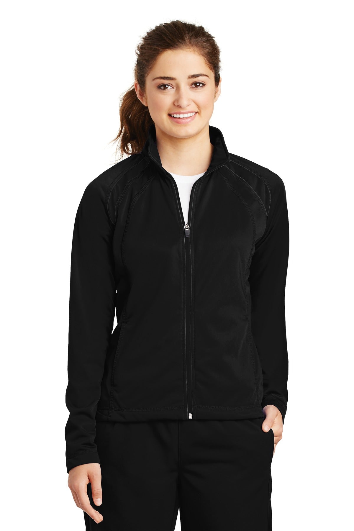 Custom Embroidered - Sport-Tek® Ladies Tricot Track Jacket. LST90