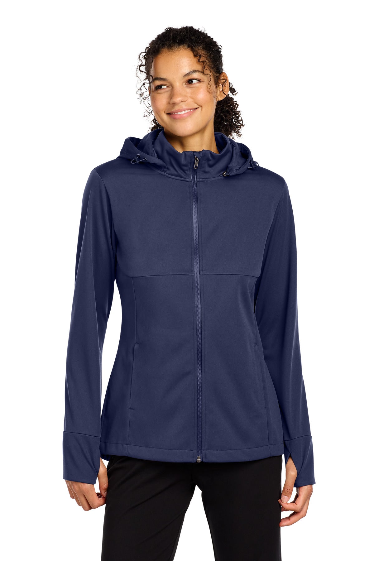 Custom Embroidery or DTF Print - Sport-Tek ® Women's Hooded Soft Shell Jacket LST980