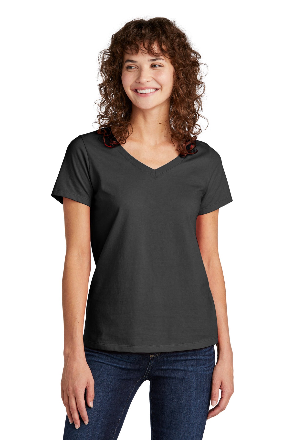 Custom Embroidery or DTF Print - Volunteer Knitwear ™ Women's Daily V-Neck Tee LVL45V