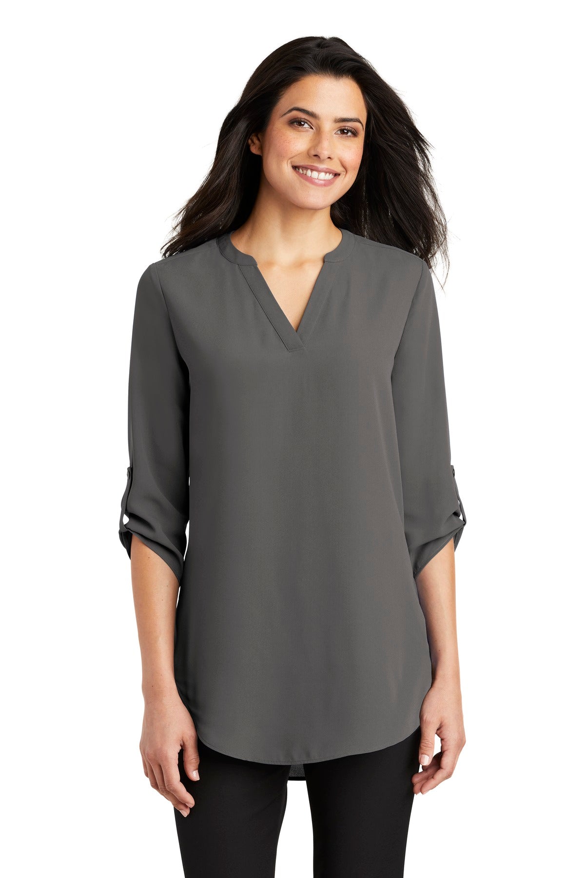 Custom Embroidery or DTF Print - Port Authority ® Women's 3/4-Sleeve Tunic Blouse. LW701