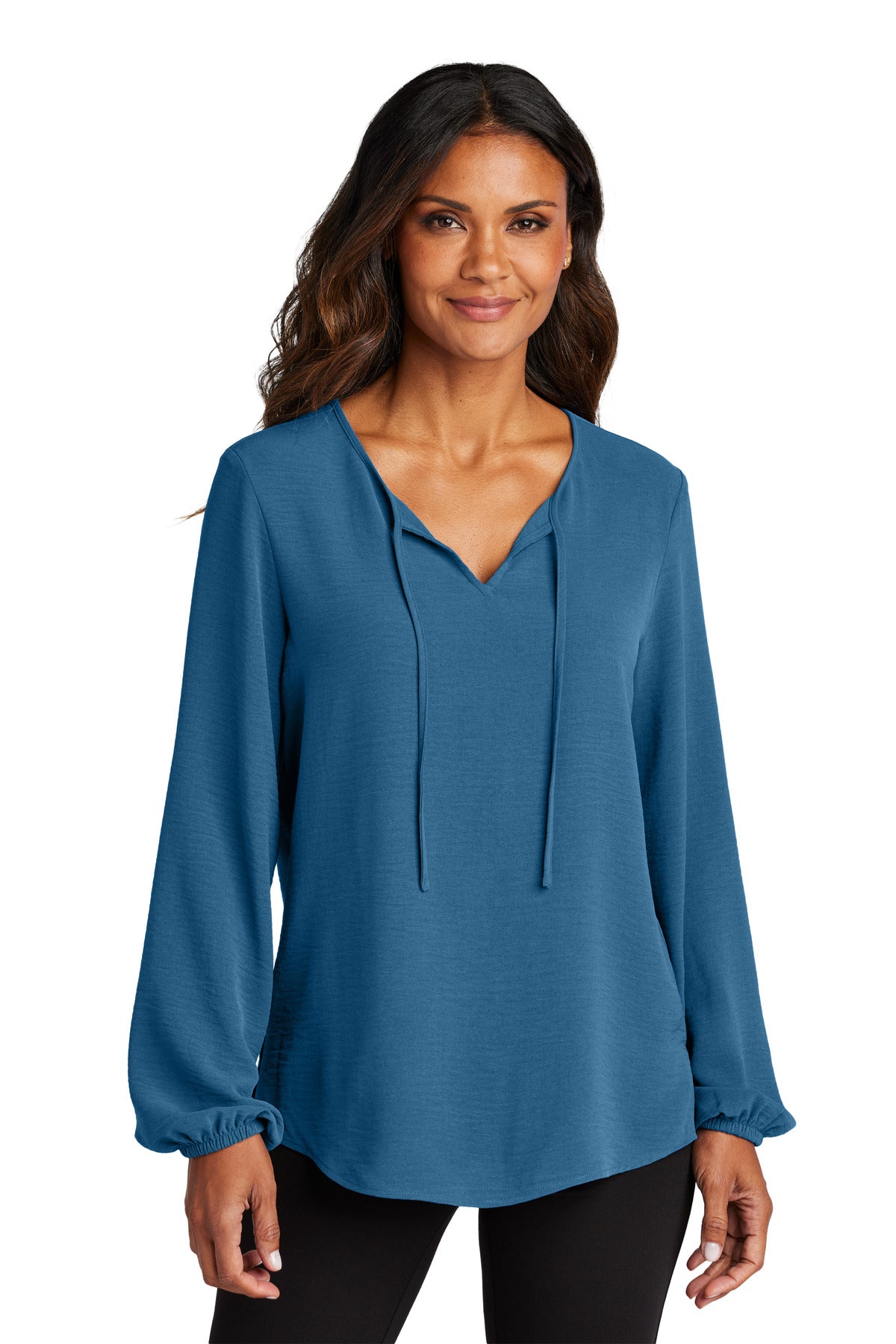 Custom Embroidery or DTF Print - Port Authority ® Women's Textured Crepe Blouse LW714