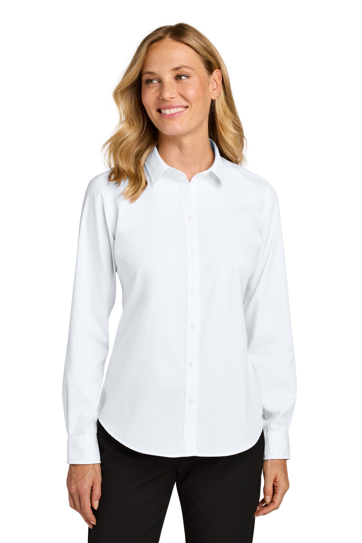 Custom Embroidery or DTF Print - Port Authority ® Women's Long Sleeve Nailhead Easy Care Shirt LW816