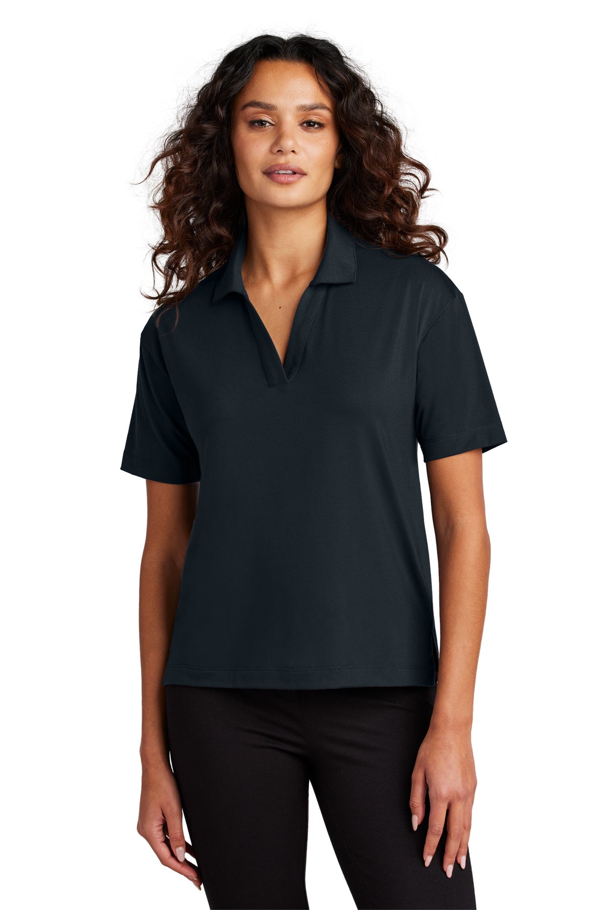 Custom Embroidery or DTF Print - Mercer+Mettle ® Women's Stretch Jersey Polo MM1015
