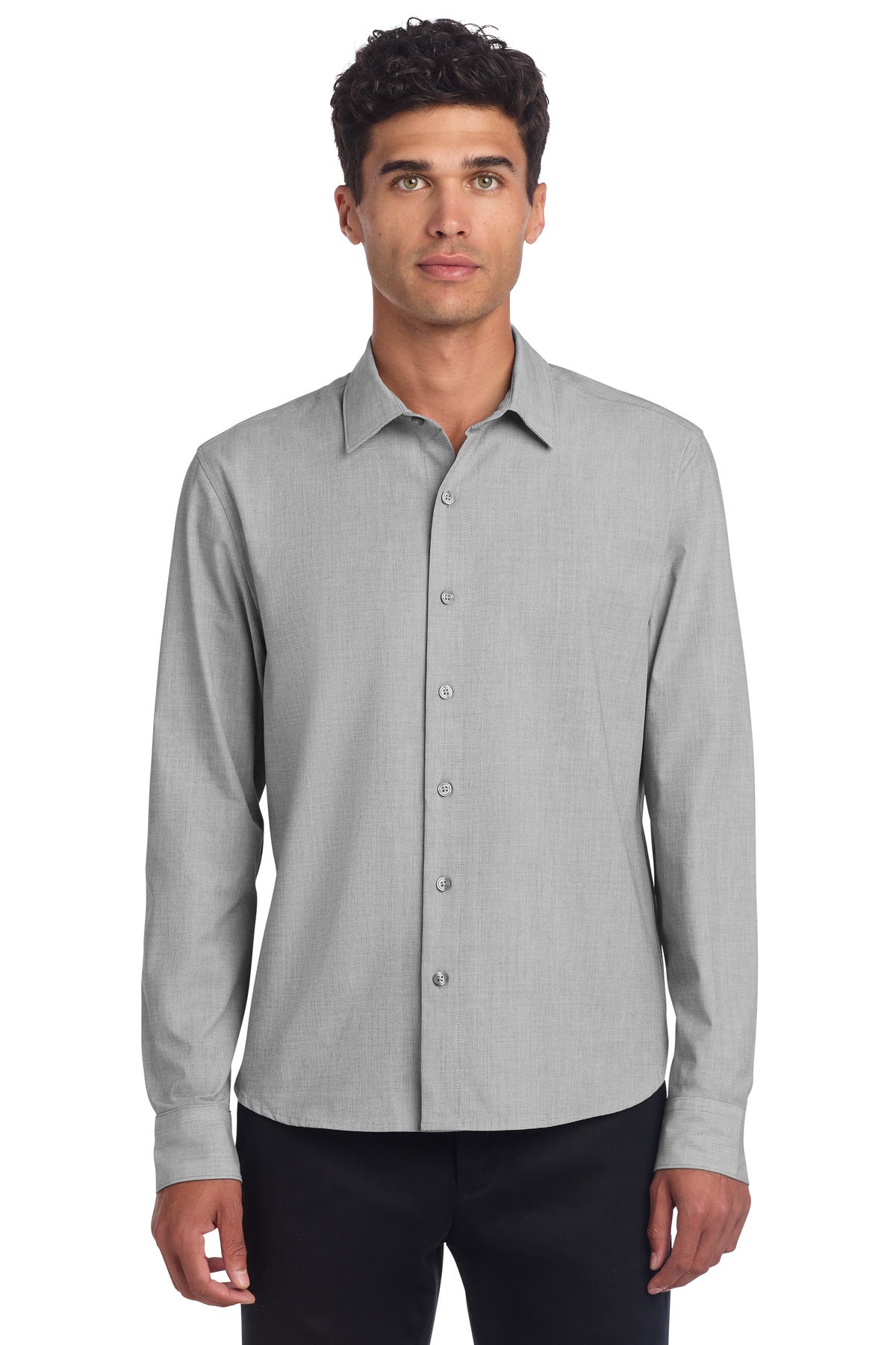 Custom Embroidery or DTF Print - Mercer+Mettle ® Long Sleeve Stretch Woven Shirt MM2000