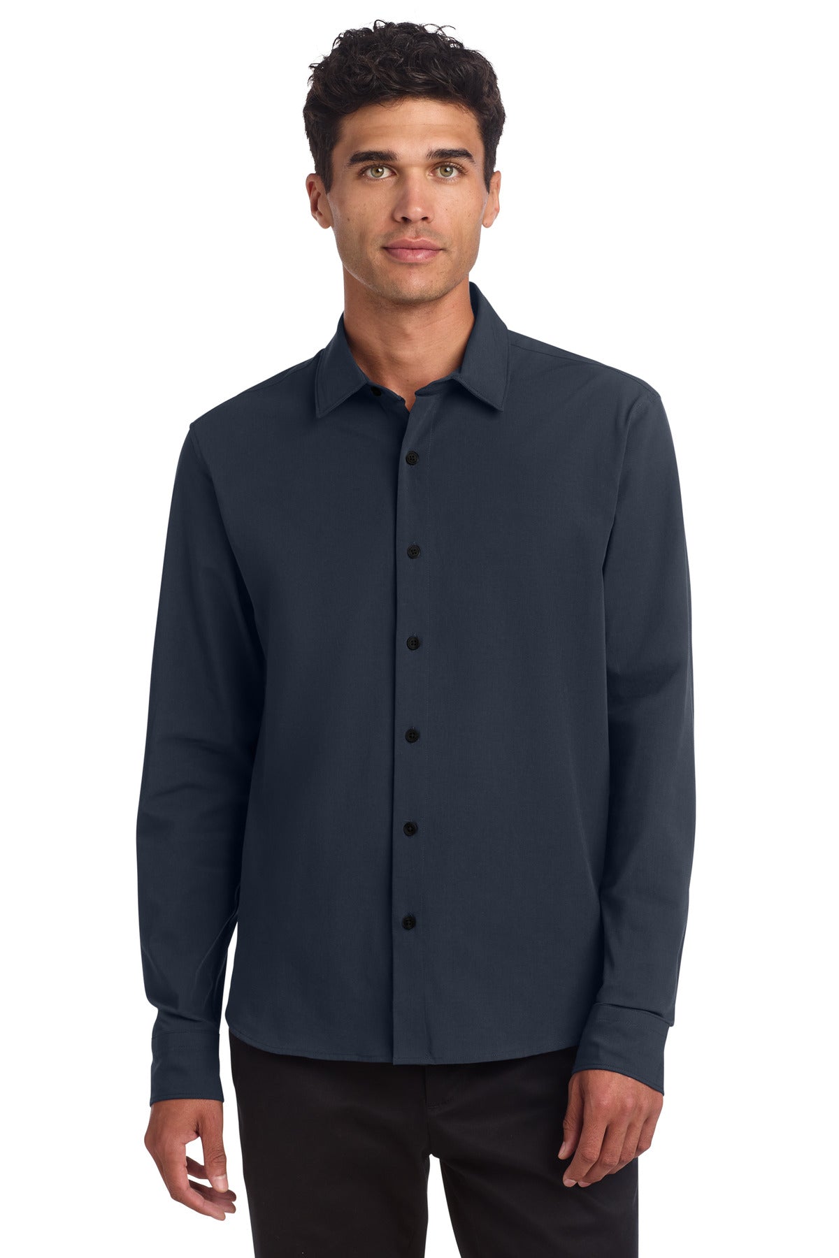 Custom Embroidery or DTF Print - Mercer+Mettle ® Long Sleeve Stretch Woven Shirt MM2000