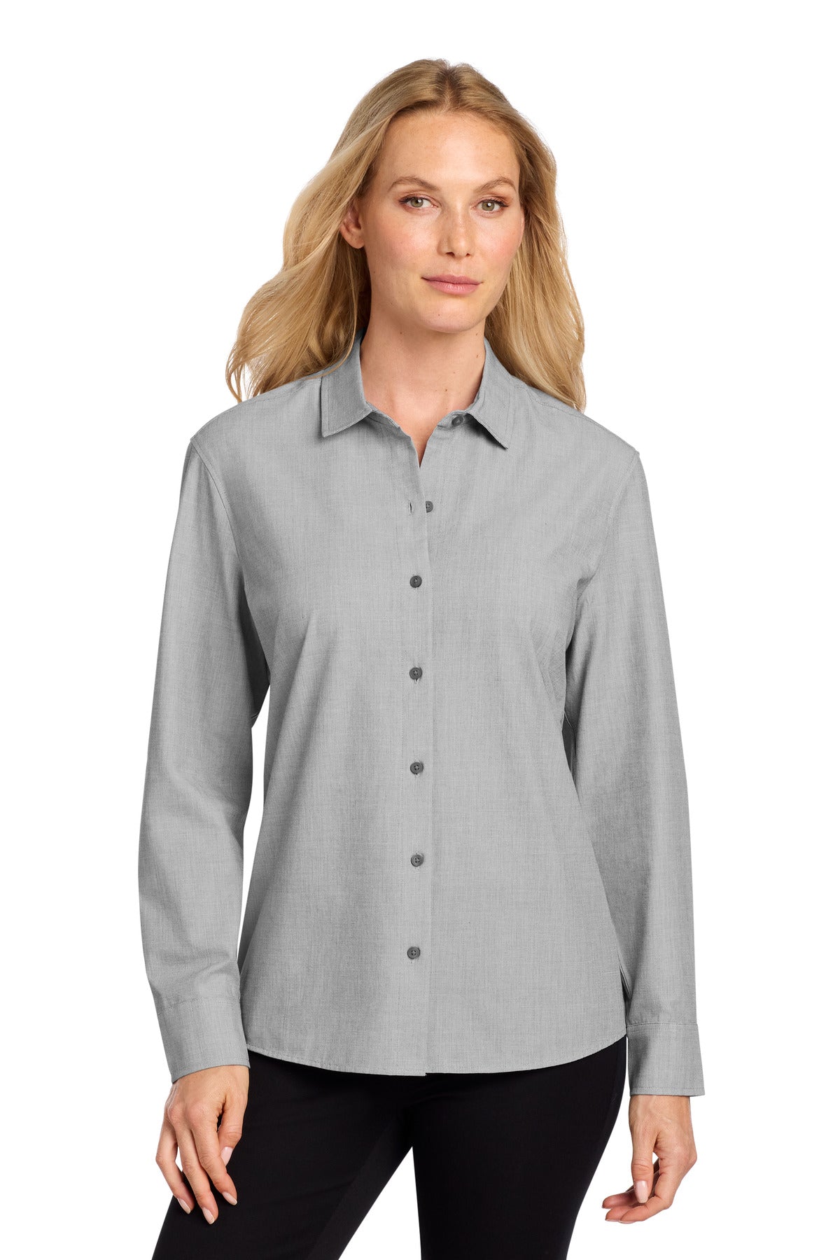Custom Embroidery or DTF Print - Mercer+Mettle ® Women's Long Sleeve Stretch Woven Shirt MM2001