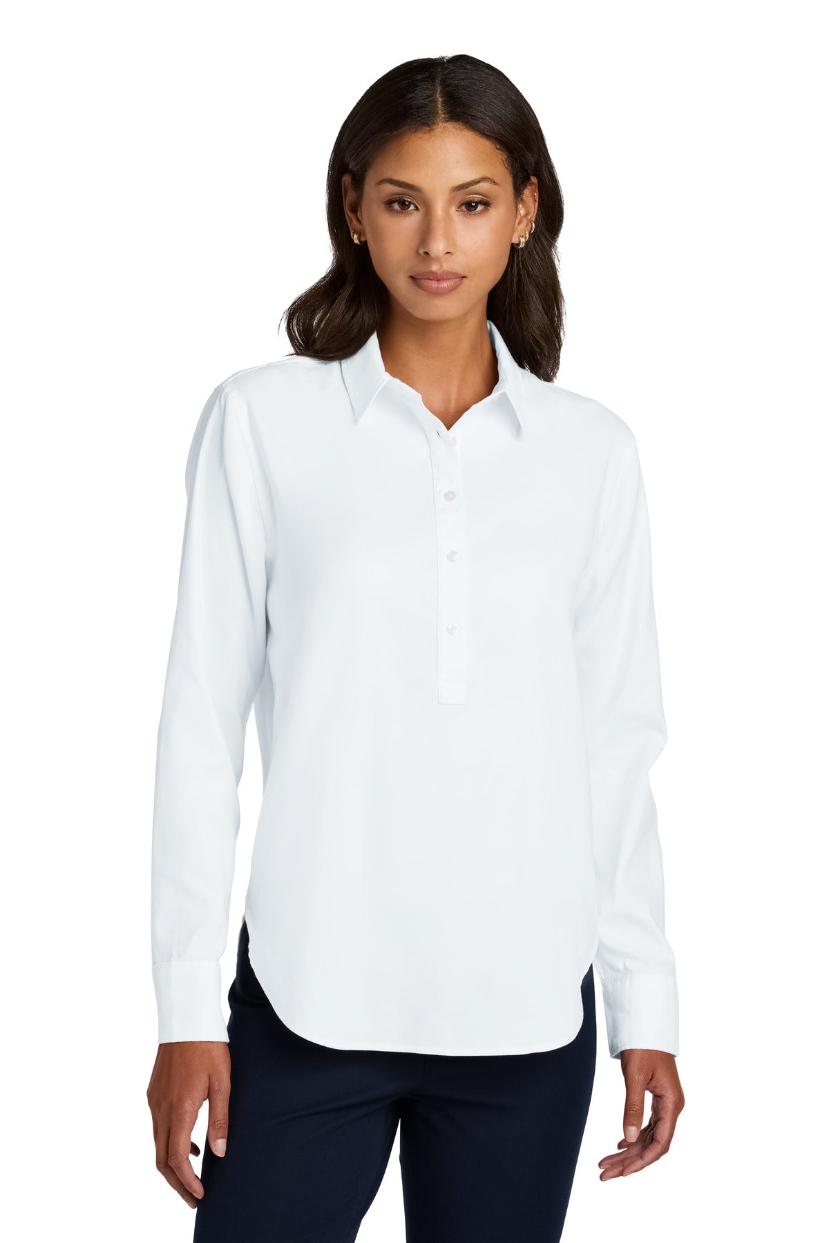 Custom Embroidery or DTF Print - Mercer+Mettle ® Women's Long Sleeve Modern Oxford Shirt MM2003