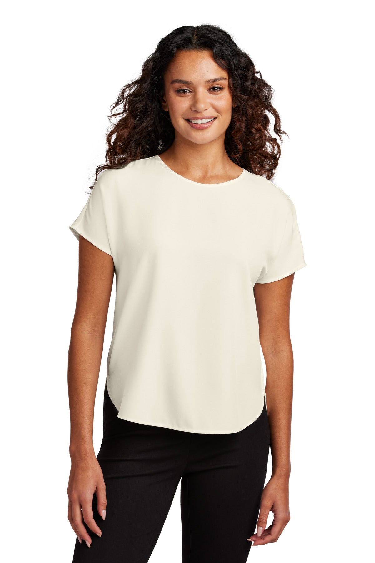 Custom Embroidery or DTF Print - Mercer+Mettle ® Women's Stretch Crepe Crew MM2015