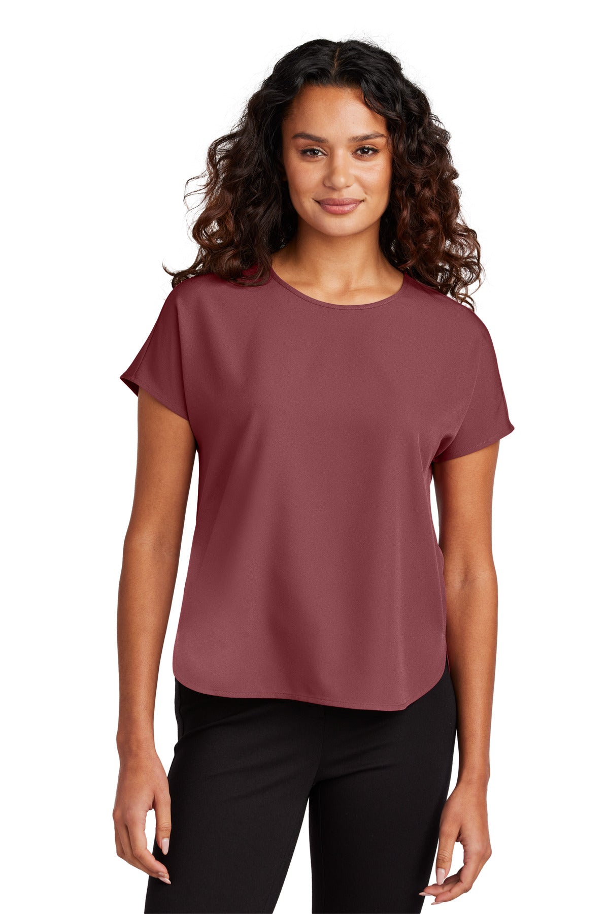 Custom Embroidery or DTF Print - Mercer+Mettle ® Women's Stretch Crepe Crew MM2015