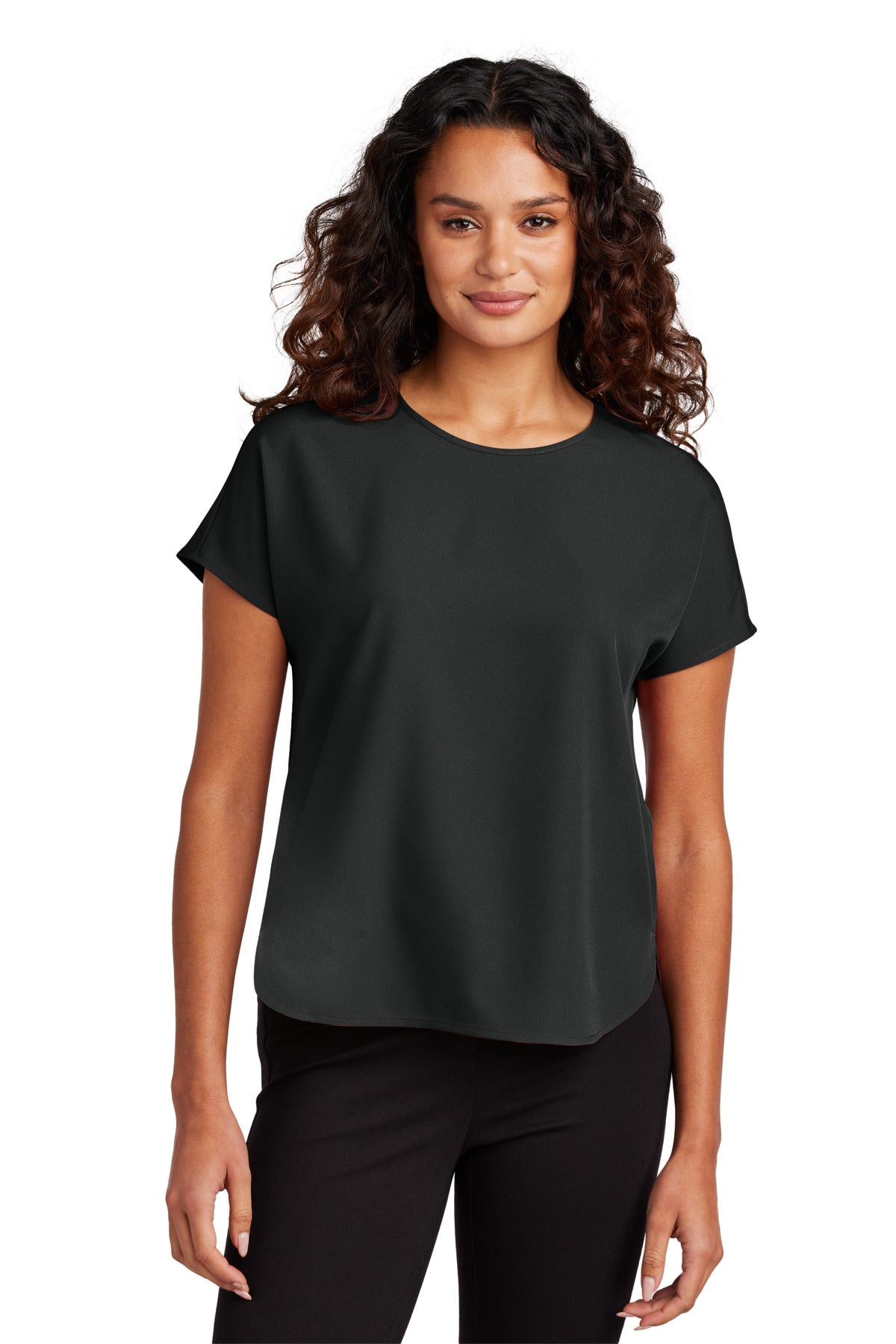 Custom Embroidery or DTF Print - Mercer+Mettle ® Women's Stretch Crepe Crew MM2015