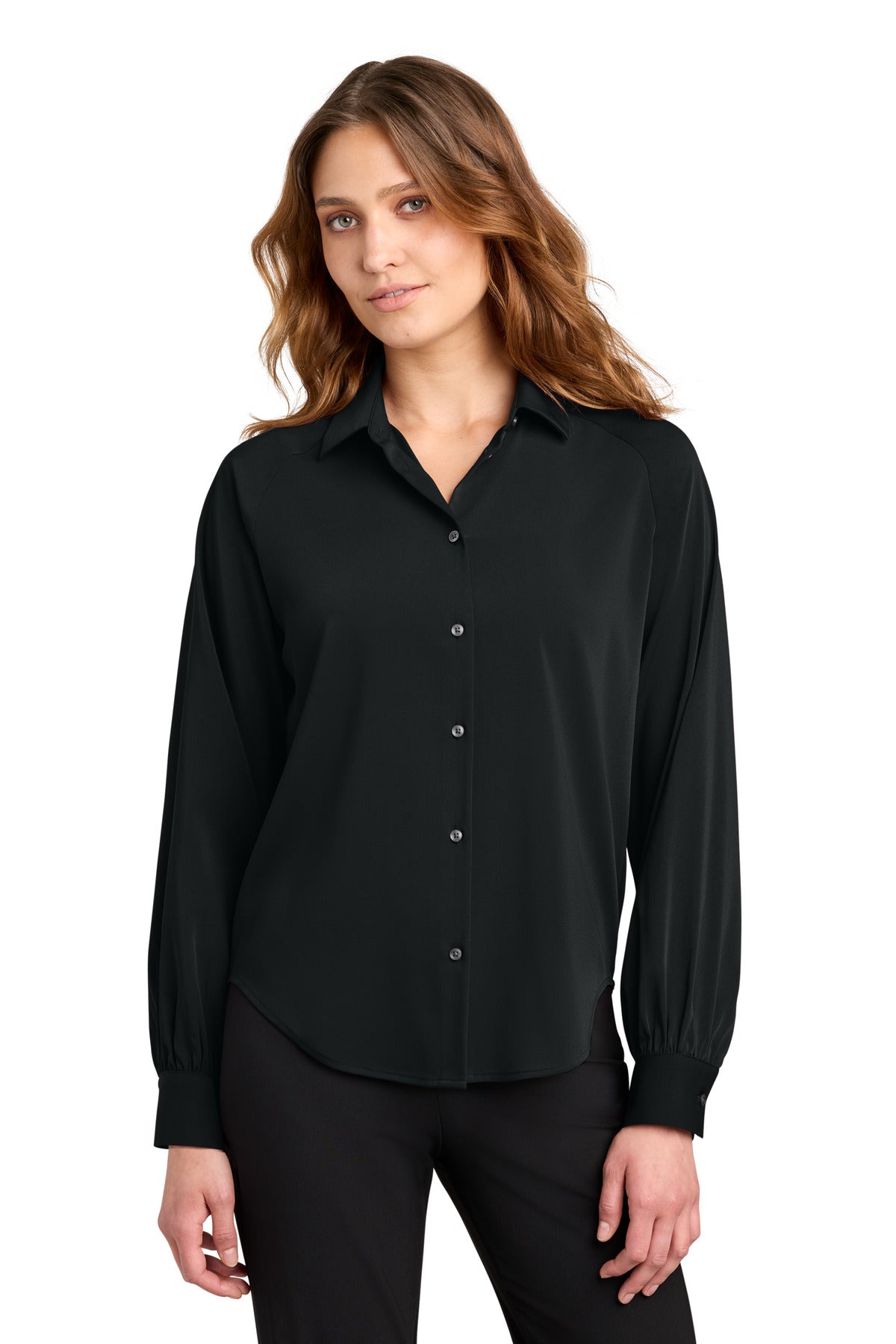 Custom Embroidery or DTF Print - Mercer+Mettle ® Women's Long Sleeve Buttery Soft Blouse MM2017