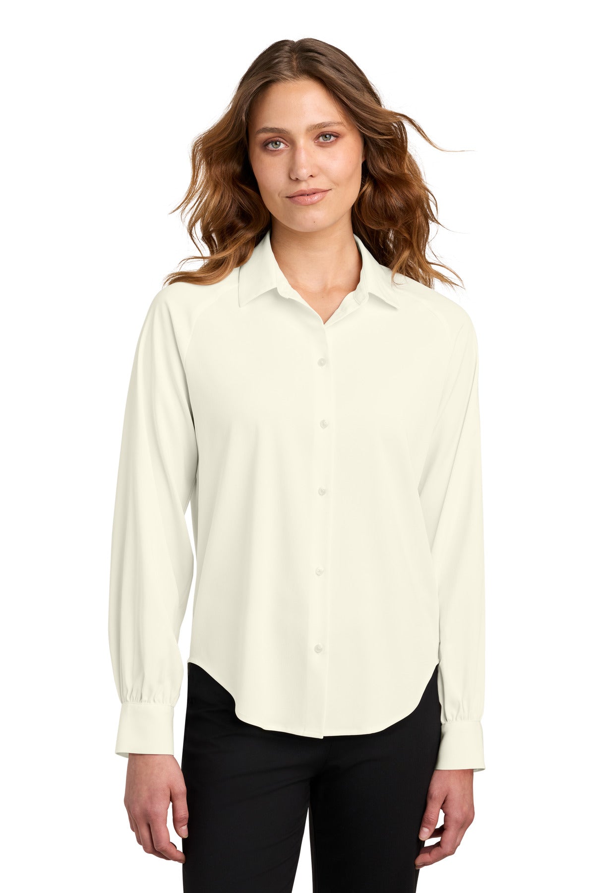 Custom Embroidery or DTF Print - Mercer+Mettle ® Women's Long Sleeve Buttery Soft Blouse MM2017