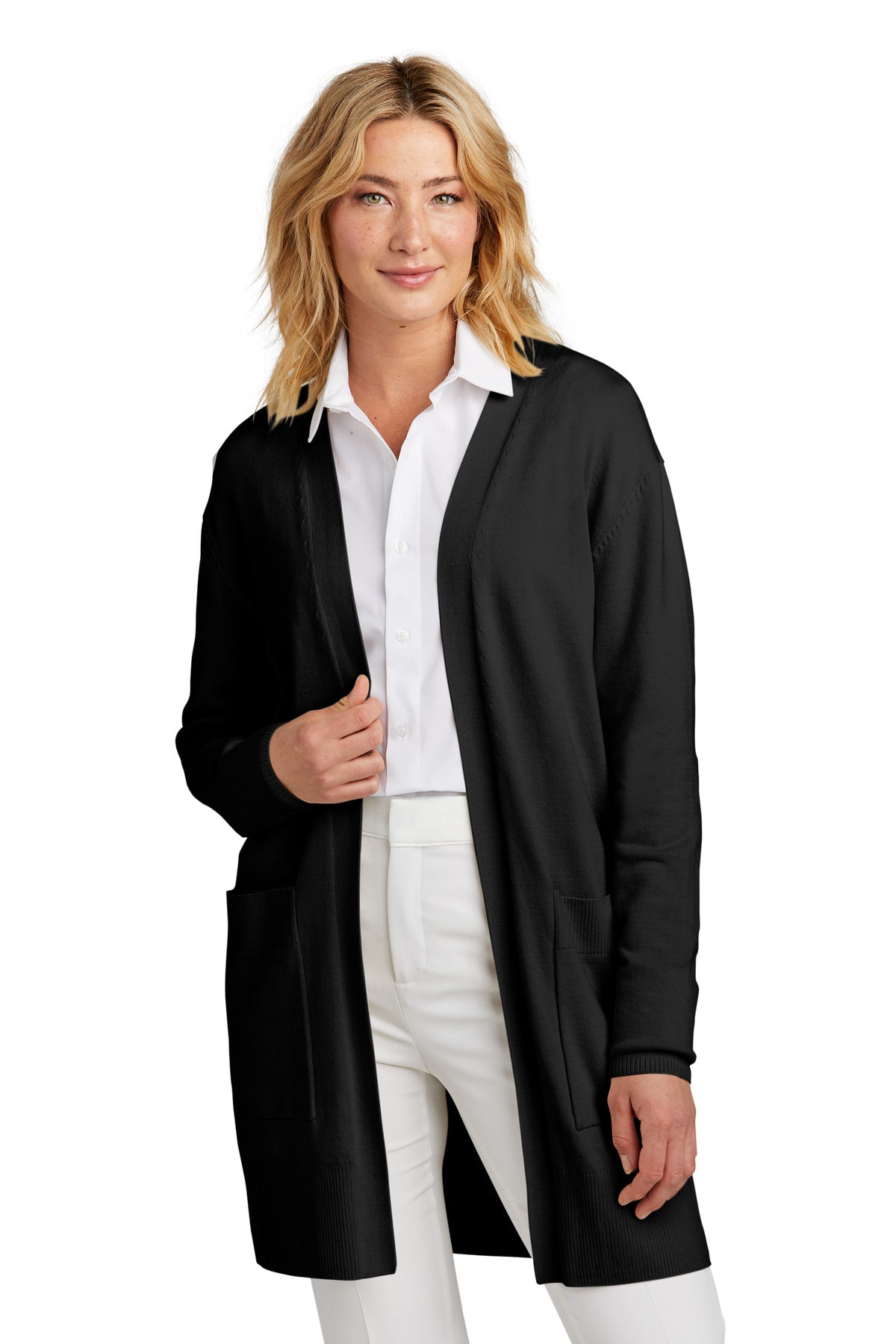 Custom Embroidery or DTF Print - Mercer+Mettle ® Women's Open-Front Cardigan Sweater MM3023