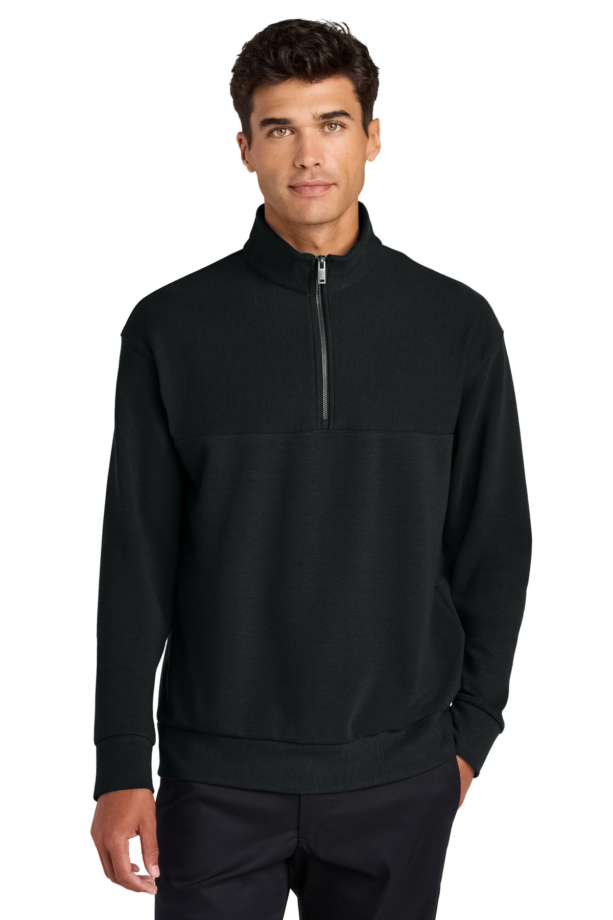 Custom Embroidery or DTF Print - Mercer+Mettle ® Linear Texture 1/4-Zip MM3040