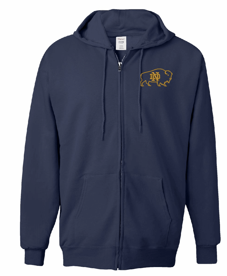 ND Club of Buffalo WNY - Hanes Unisex Ultimate Cotton® Full-Zip Hooded Sweatshirt - F280