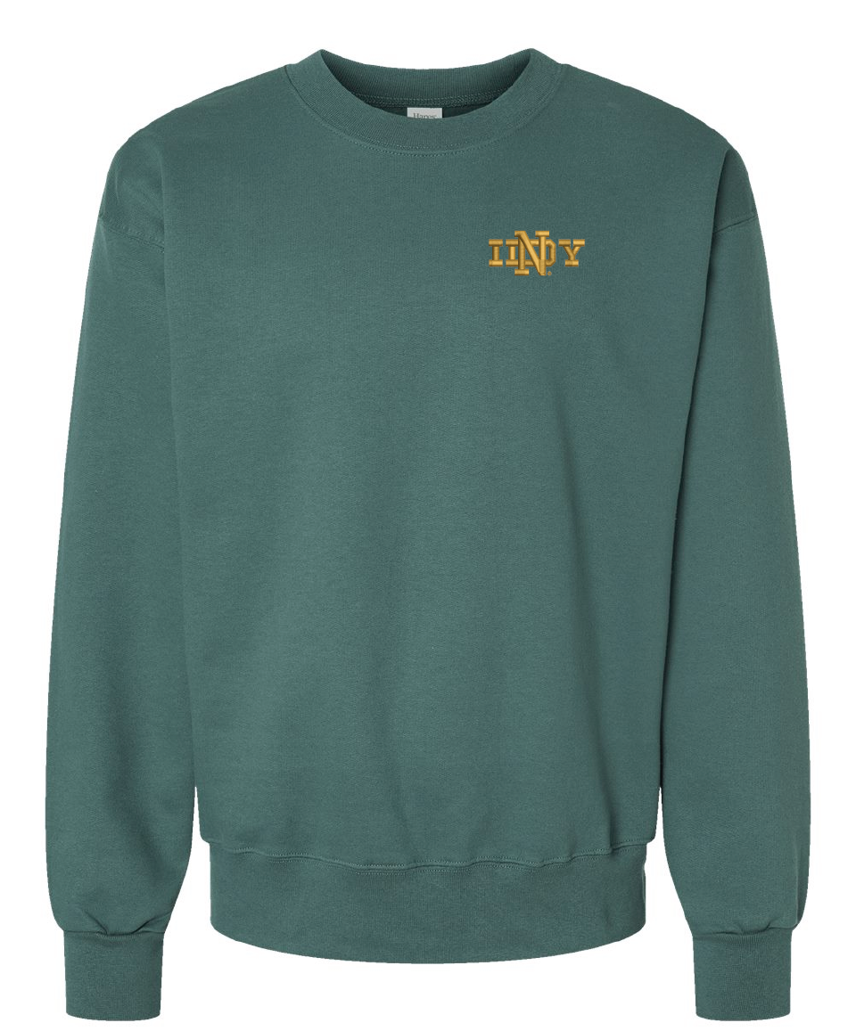 ND Club of Indy - Hanes - Unisex Ultimate Cotton® Crewneck Sweatshirt - Navy - F260