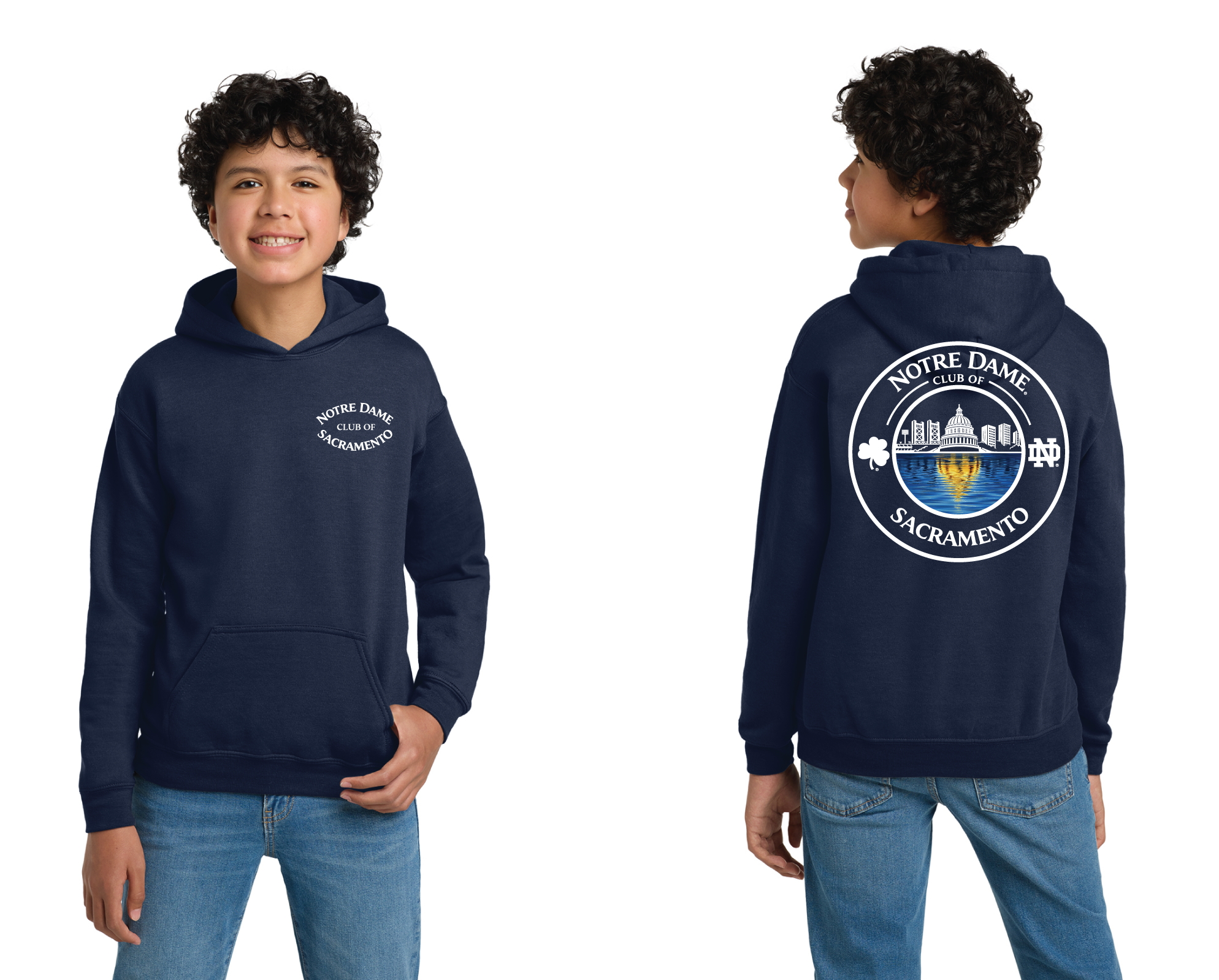 ND Club of Sacramento - Gildan® Youth Heavy Blend™ Hooded Sweatshirt