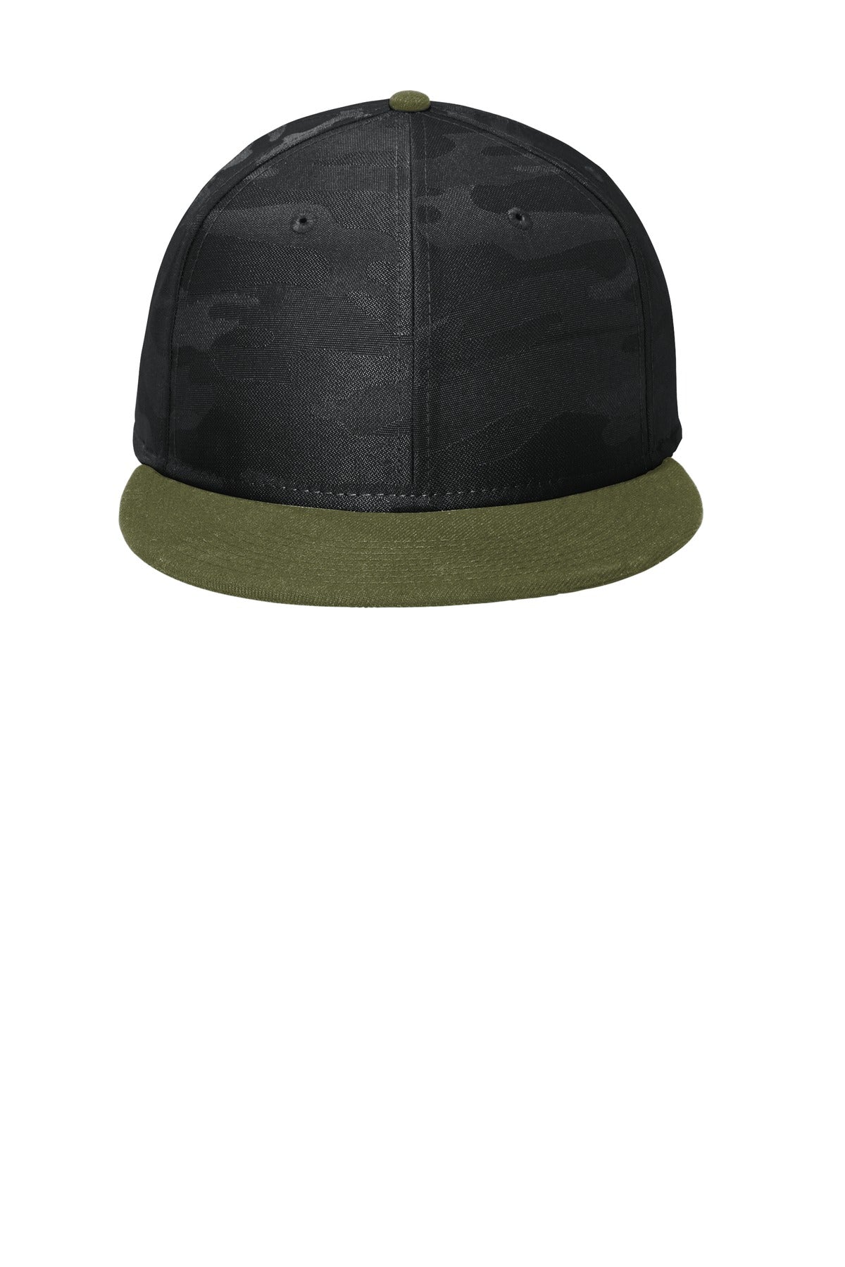 Custom Embroidery - New Era ® Camo Flat Bill Snapback Cap NE407