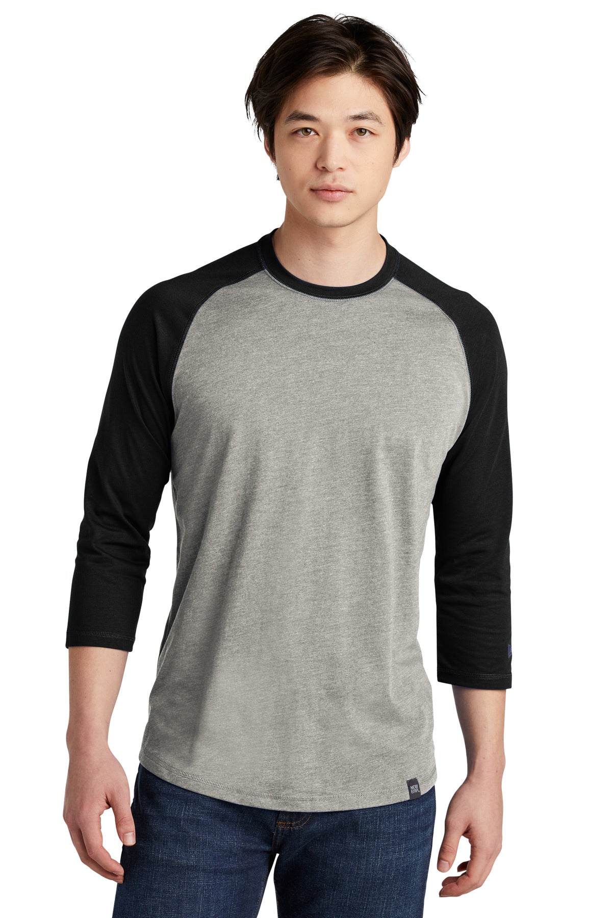 Custom Embroidered - New Era ® Heritage Blend 3/4-Sleeve Baseball Raglan Tee. NEA104