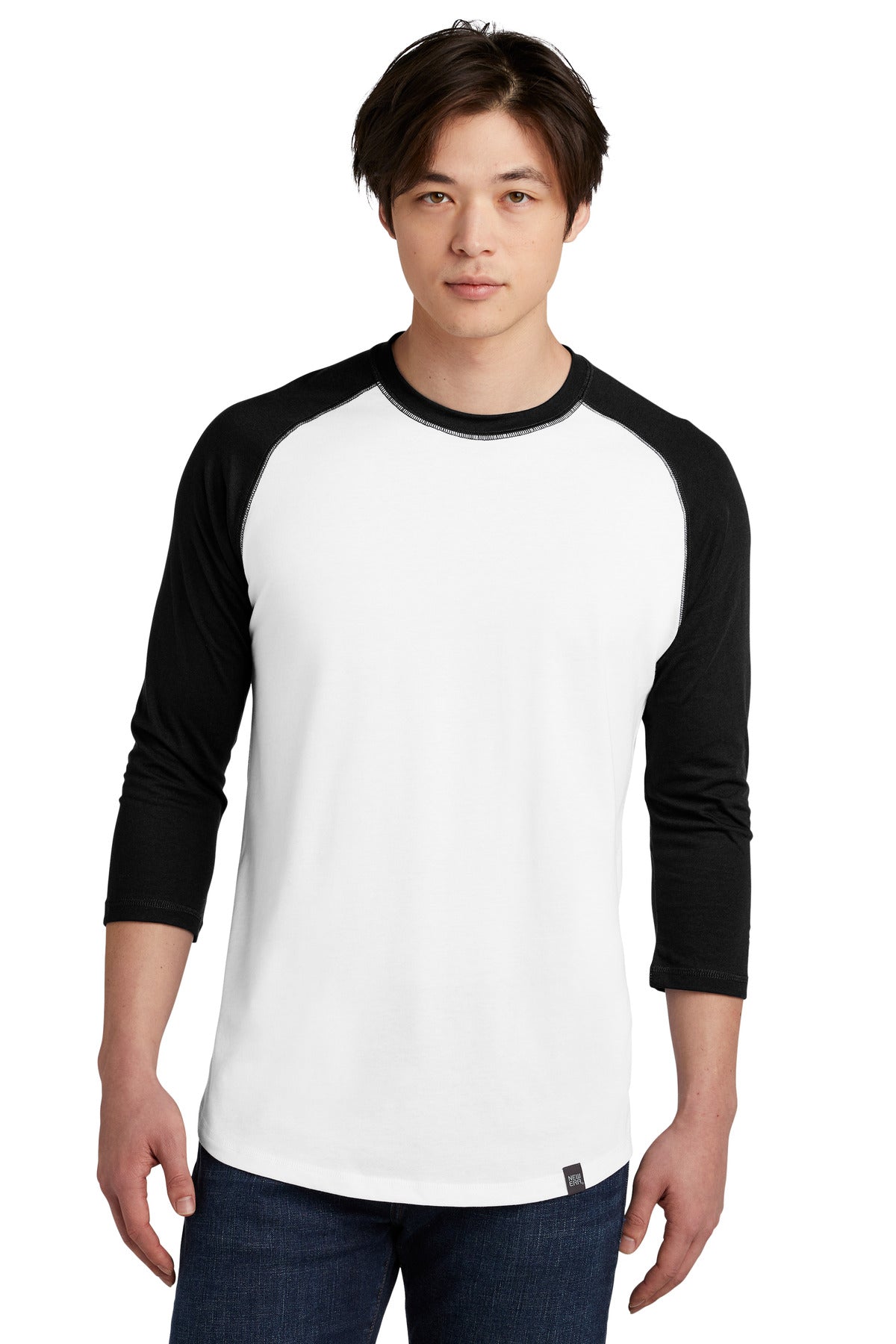 Custom Embroidered - New Era ® Heritage Blend 3/4-Sleeve Baseball Raglan Tee. NEA104