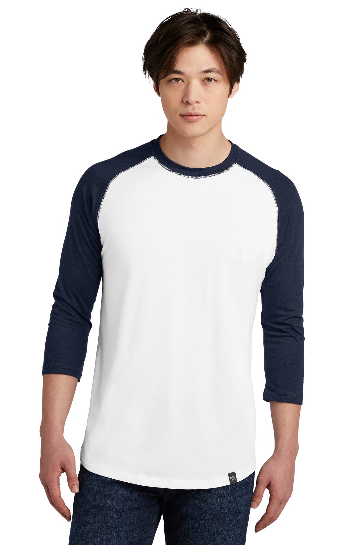 Custom Embroidered - New Era ® Heritage Blend 3/4-Sleeve Baseball Raglan Tee. NEA104