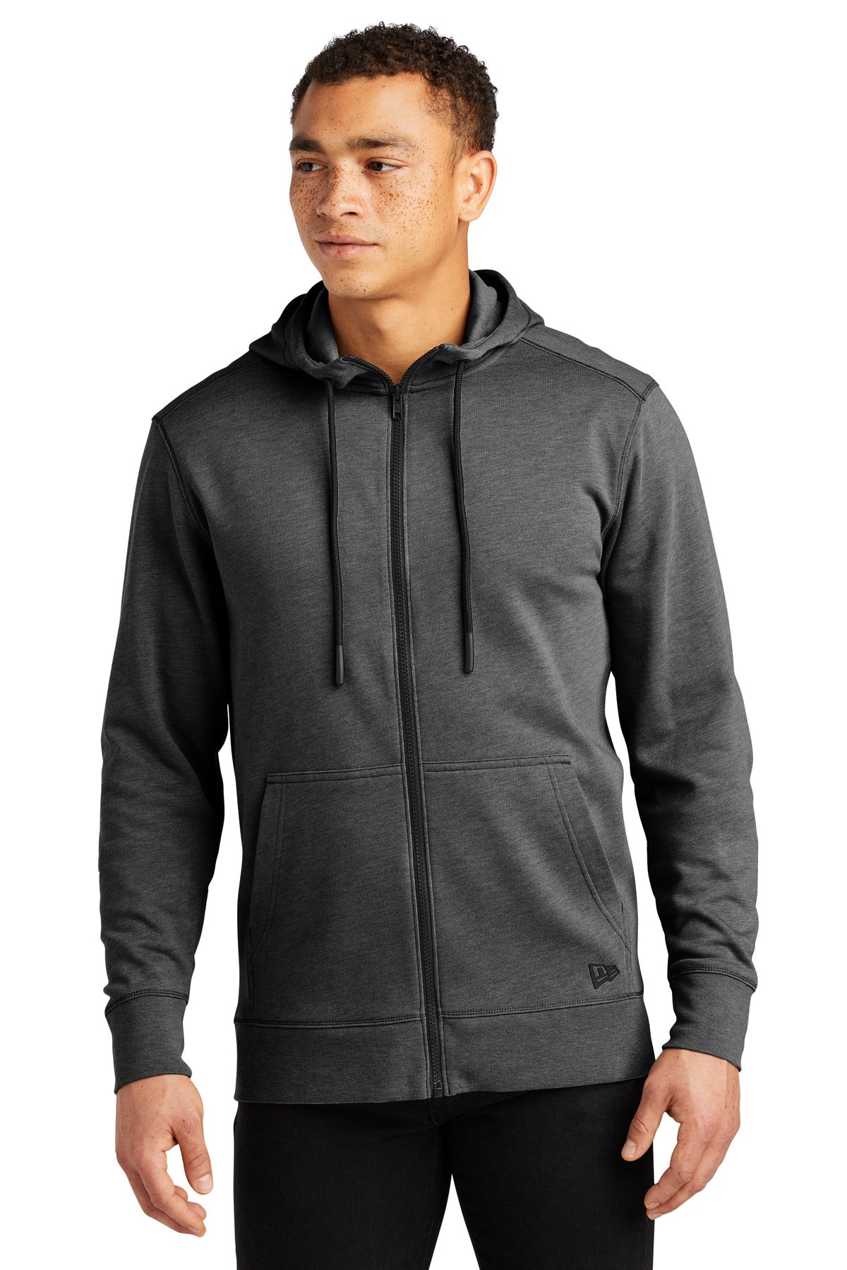 Custom Embroidery - New Era ® Tri-Blend Fleece Full-Zip Hoodie NEA511