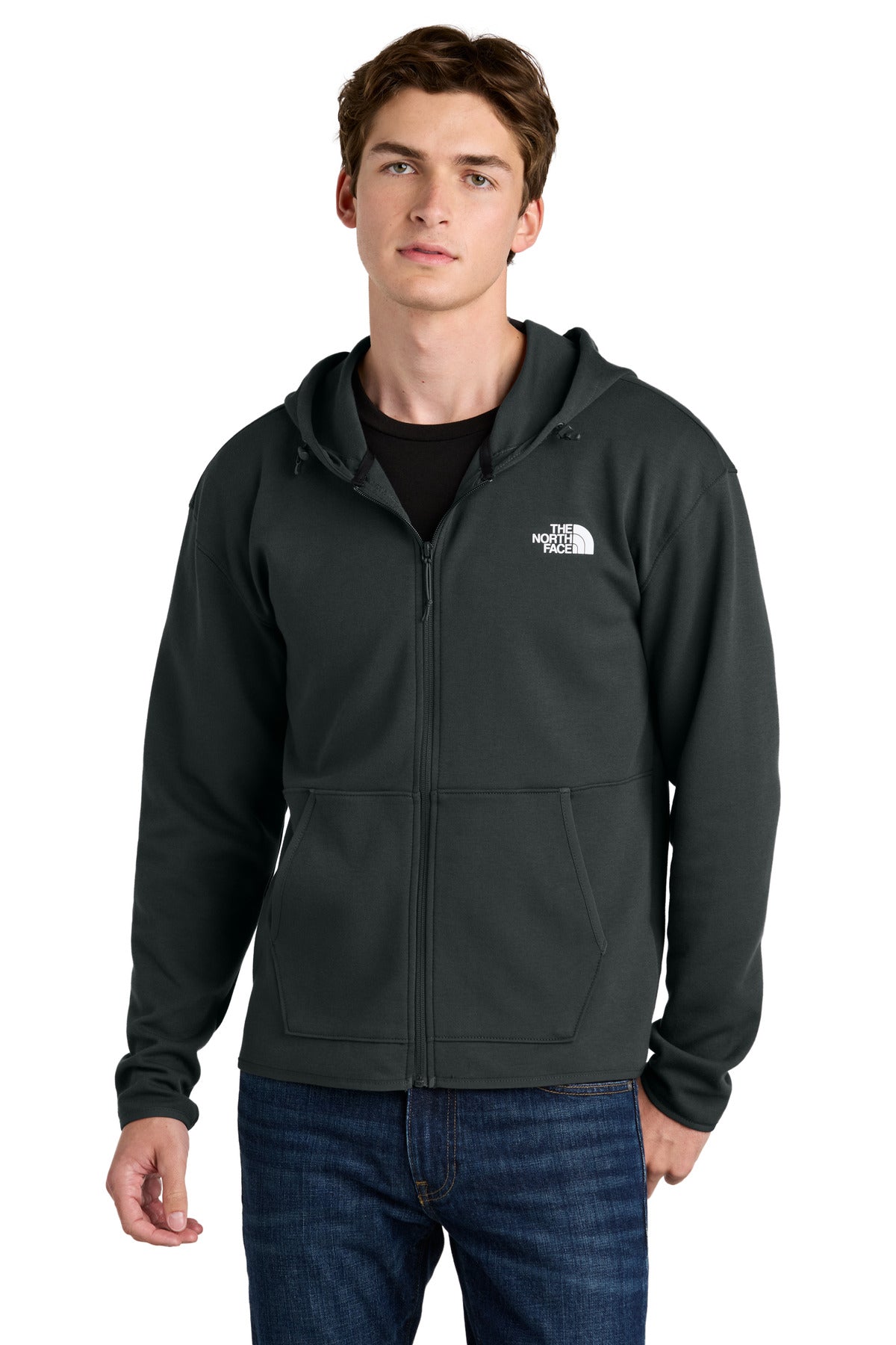 The North Face NF0A8BUS Double-Knit Full-Zip Hoodie, TNF Black / 2XL