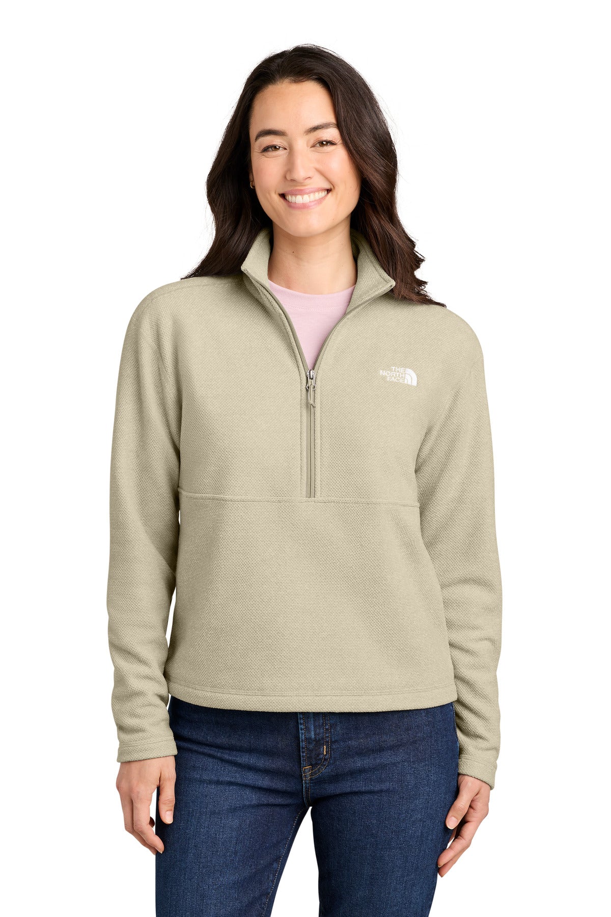 Custom Embroidery or DTF Print - The North Face ® Women's Textured Pine Grove 1/2-Zip NF0A8JF7