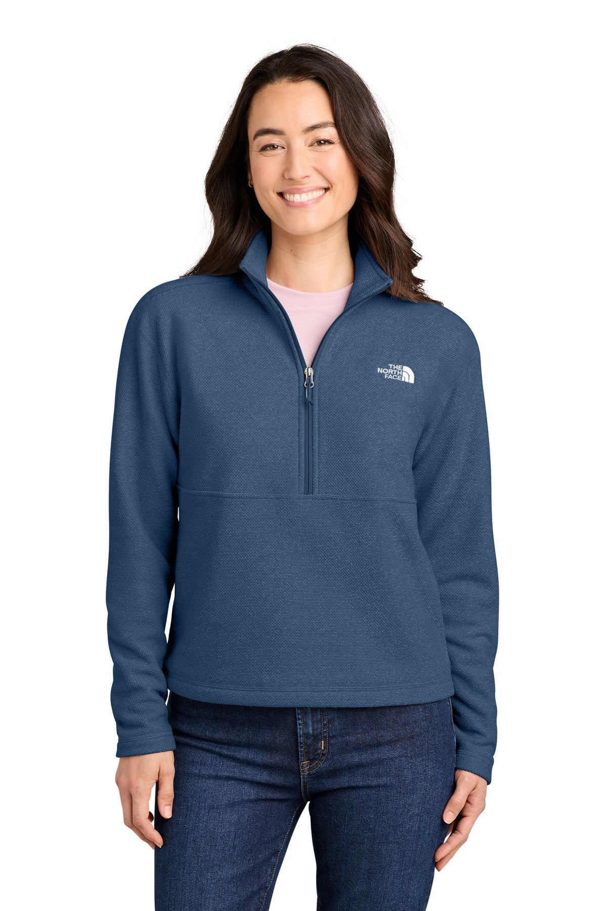 Custom Embroidery or DTF Print - The North Face ® Women's Textured Pine Grove 1/2-Zip NF0A8JF7