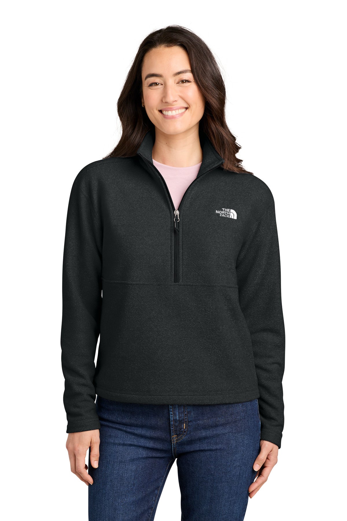 Custom Embroidery or DTF Print - The North Face ® Women's Textured Pine Grove 1/2-Zip NF0A8JF7