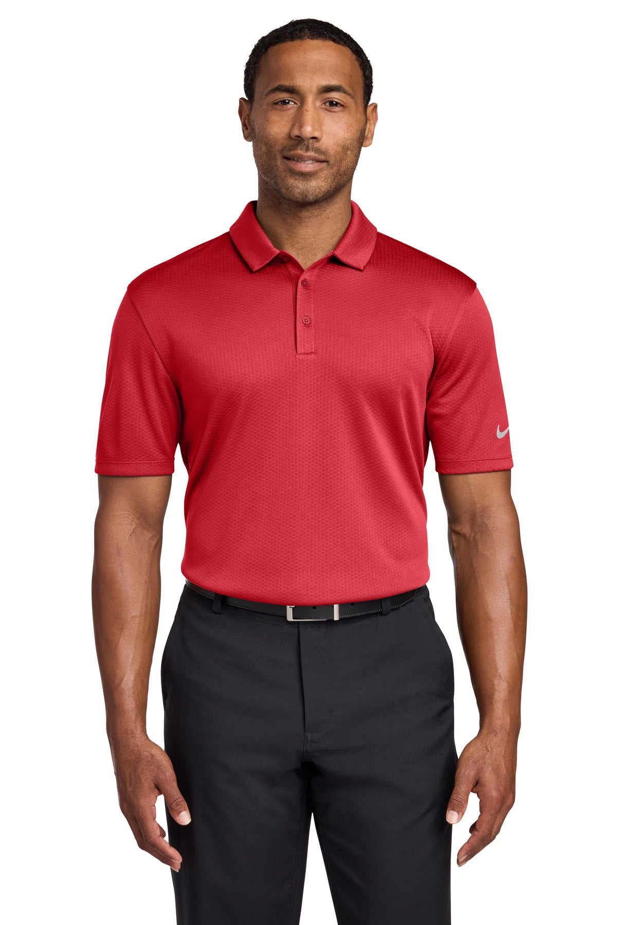 Custom Embroidery or DTF Print - Nike Dri-FIT Hex Textured Polo. NKAH6266