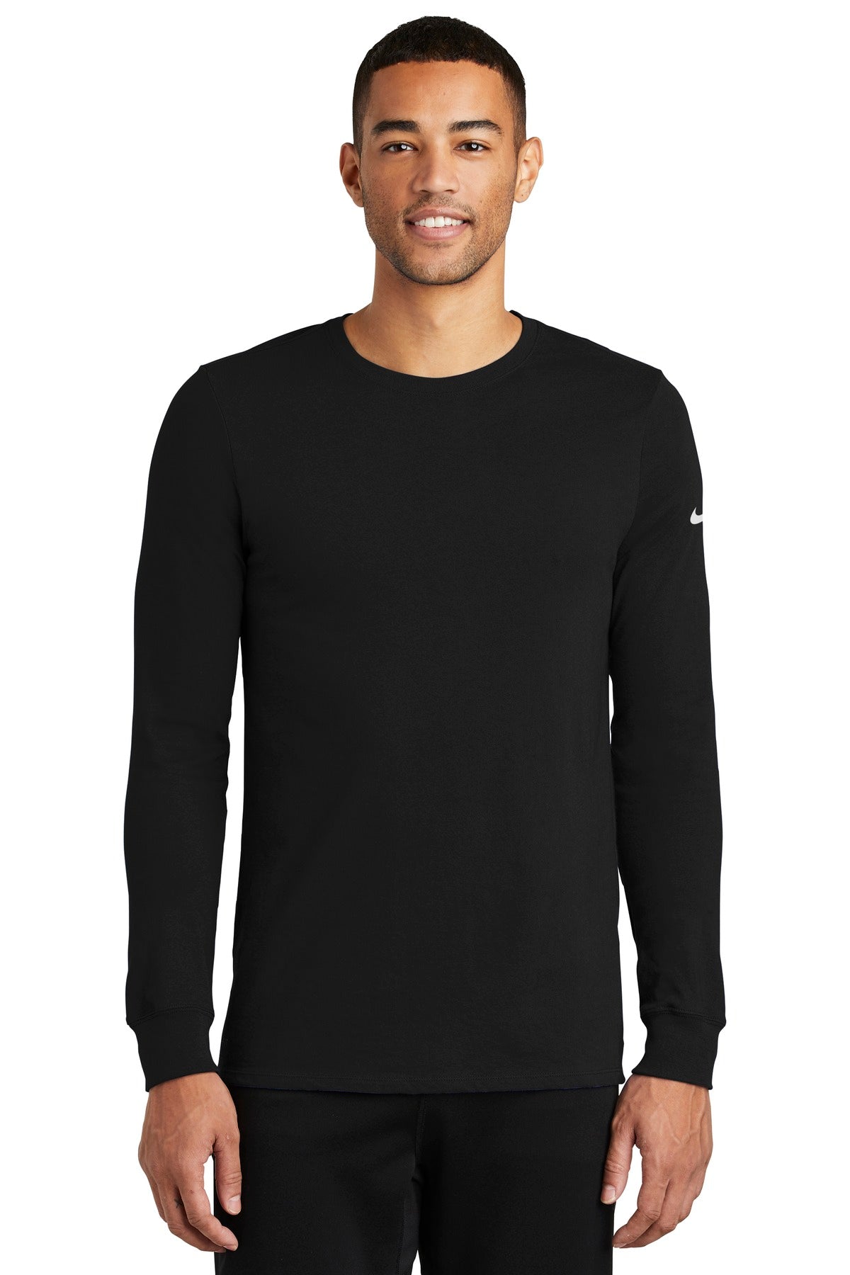 Custom Embroidered - Nike Dri-FIT Cotton/Poly Long Sleeve Tee. NKBQ5230