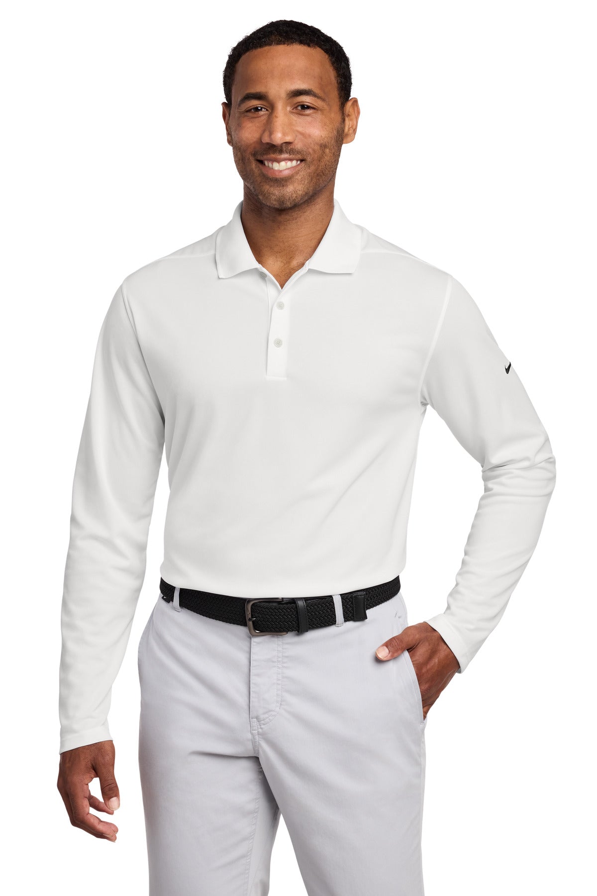 Custom Embroidery or DTF Print - Nike Dri-FIT Micro Pique 2.0 Long Sleeve Polo NKDC2104
