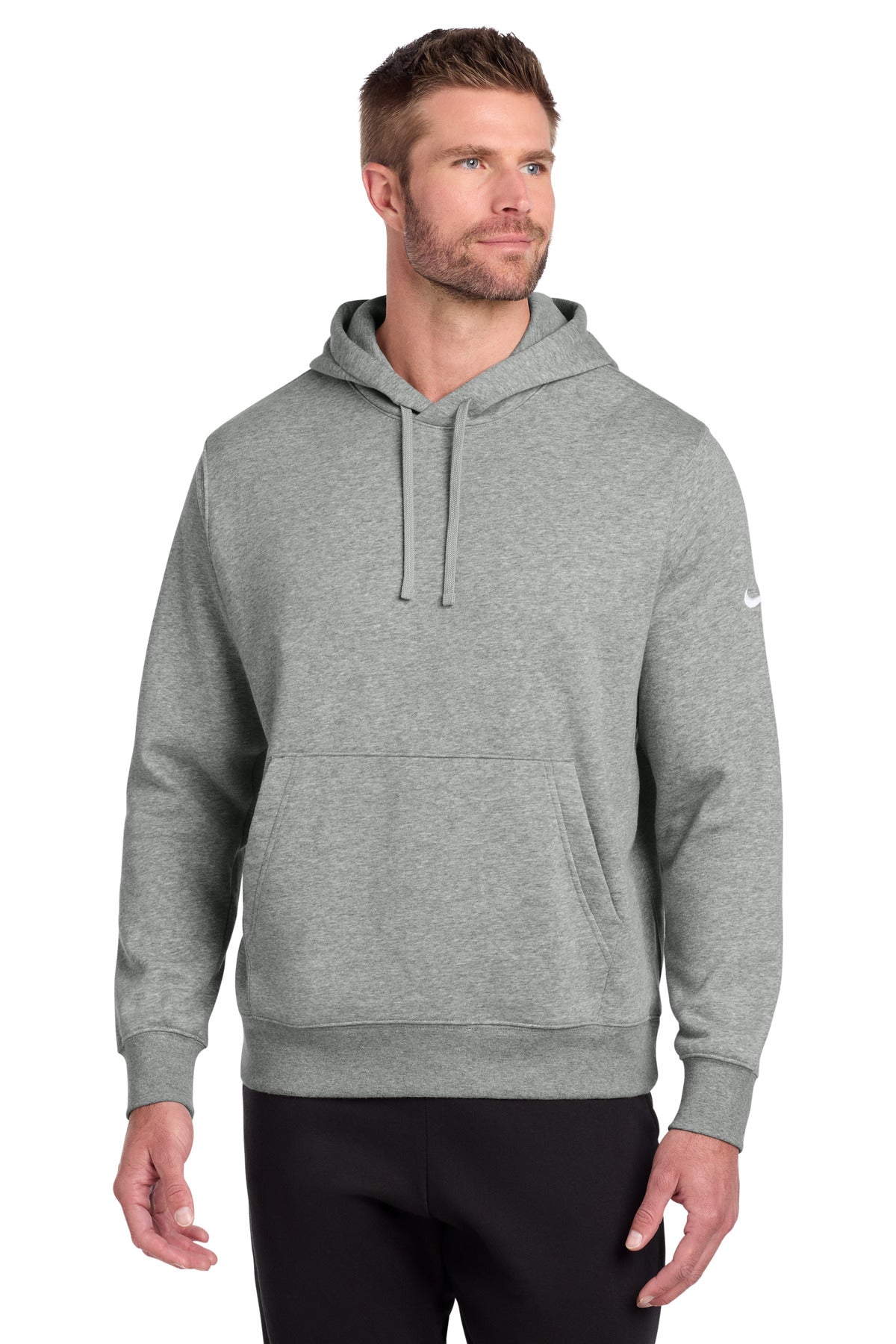 Custom Embroidery or DTF Print - Nike Club Fleece Sleeve Swoosh Pullover Hoodie NKDR1499