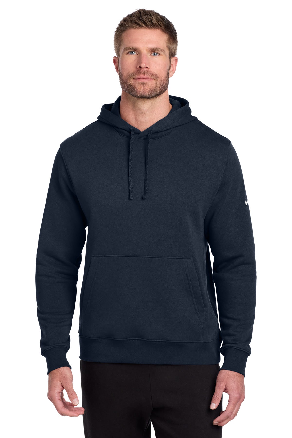 Custom Embroidery or DTF Print - Nike Club Fleece Sleeve Swoosh Pullover Hoodie NKDR1499